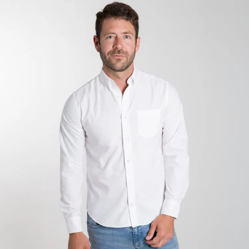 White Oxford Wrinkle Free Shirt sold by Ash & Erie