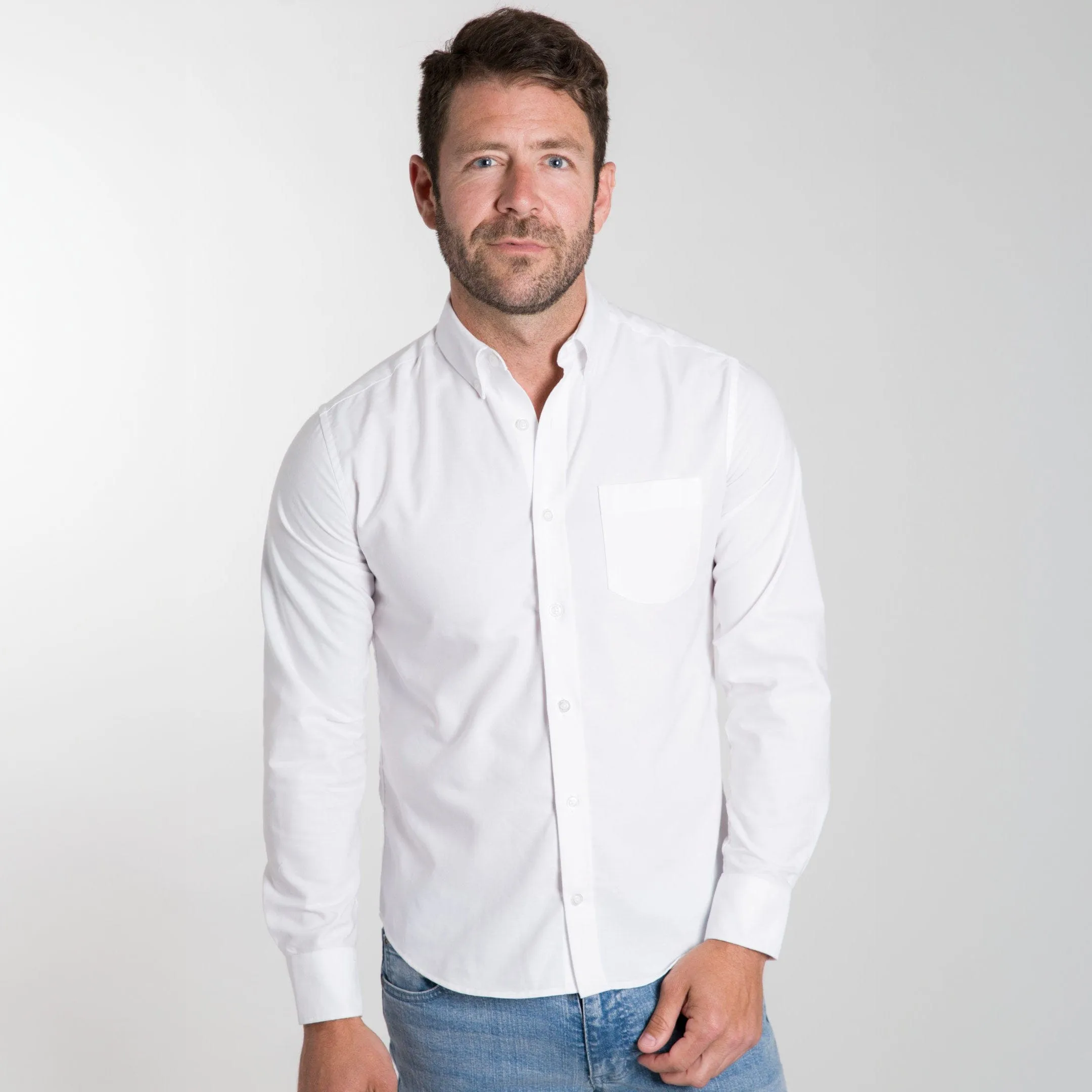 White Oxford Wrinkle Free Shirt sold by Ash & Erie