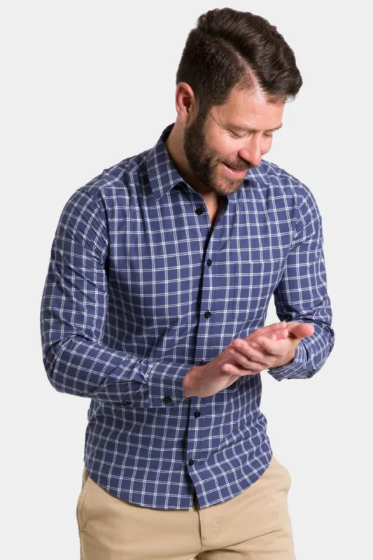 Navy Check Shirt sold by Ash & Erie