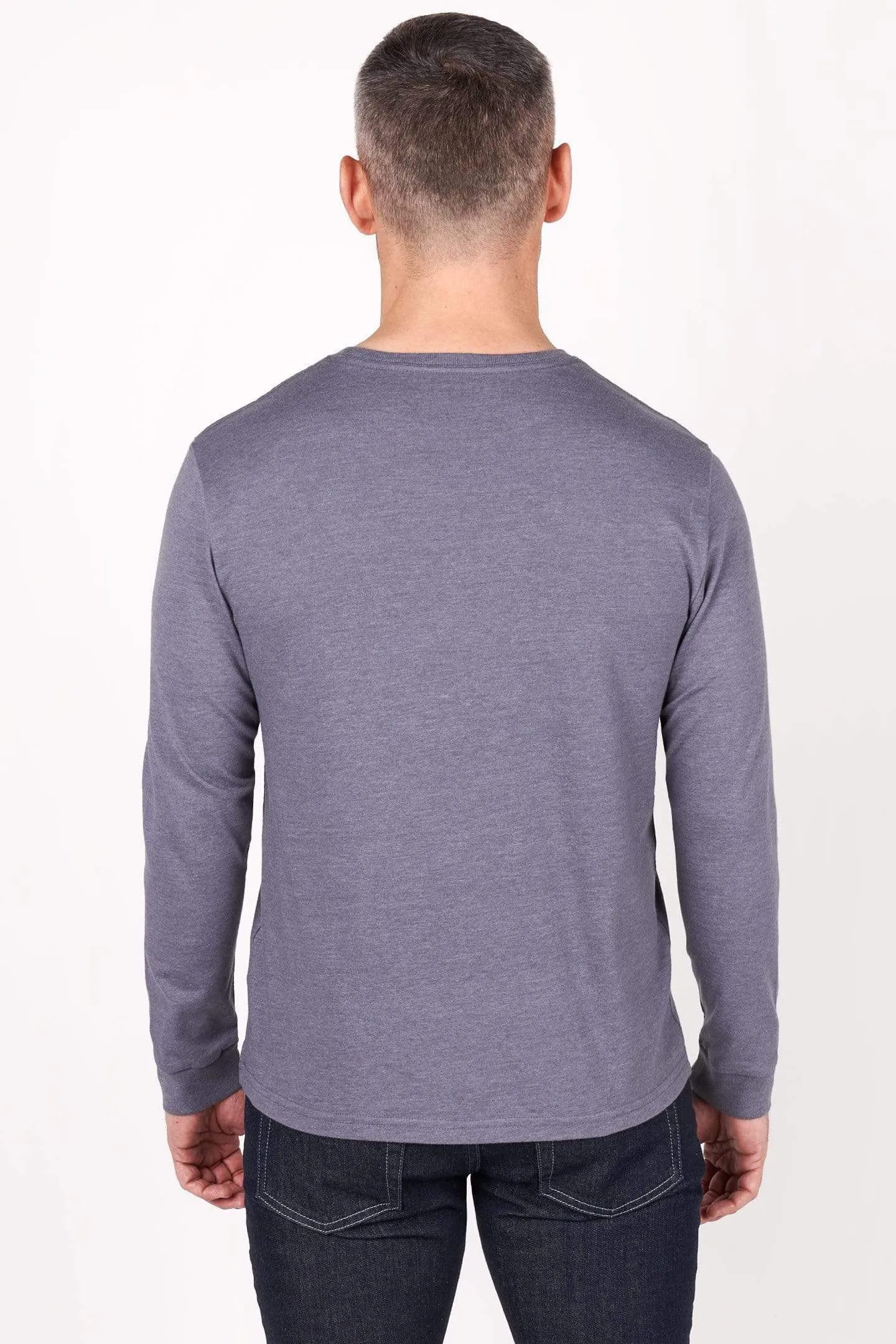 Heather Grey Long Sleeve Pocket Tee sold by Ash & Erie product image thumbnail 4