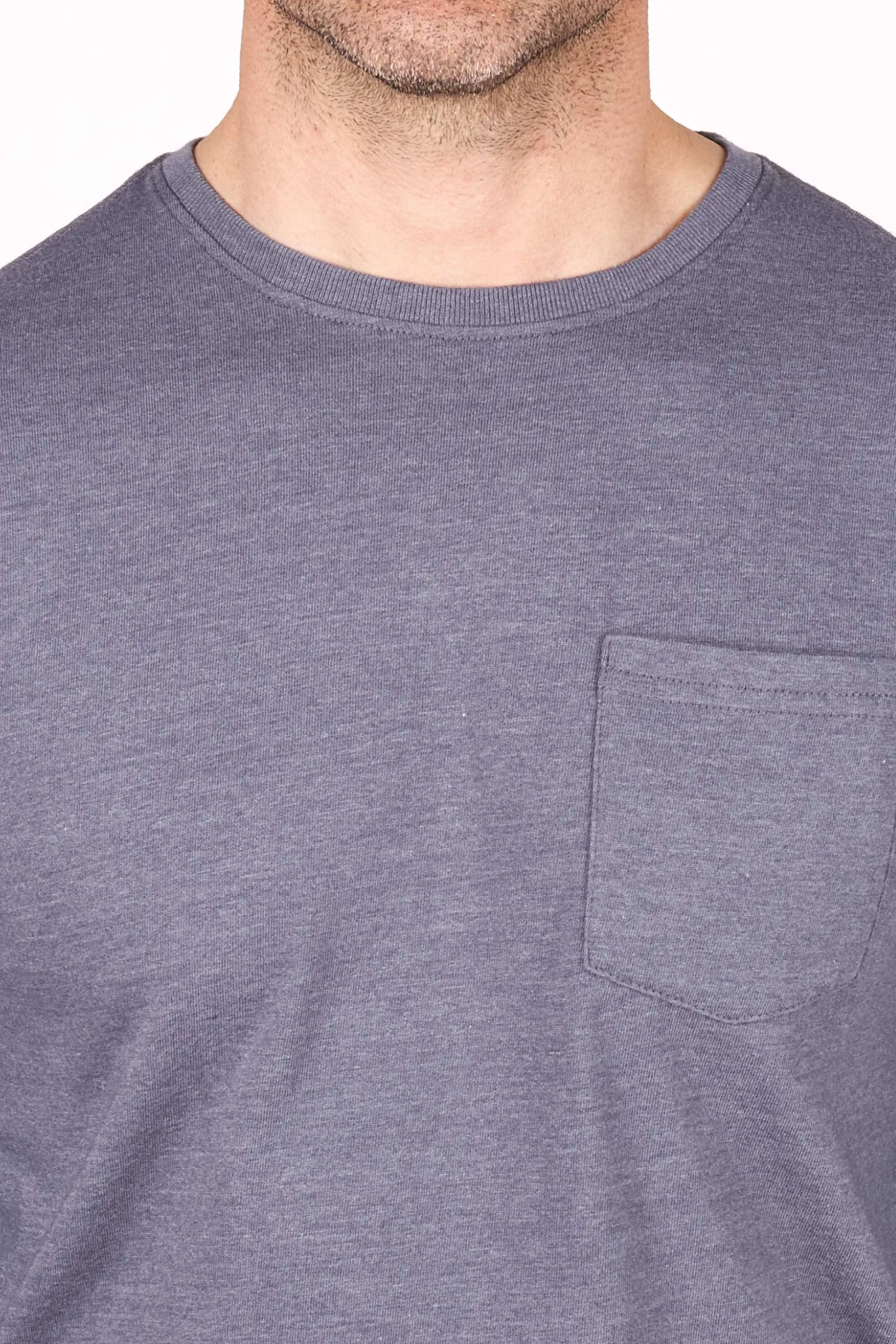Heather Grey Long Sleeve Pocket Tee sold by Ash & Erie product image thumbnail 5