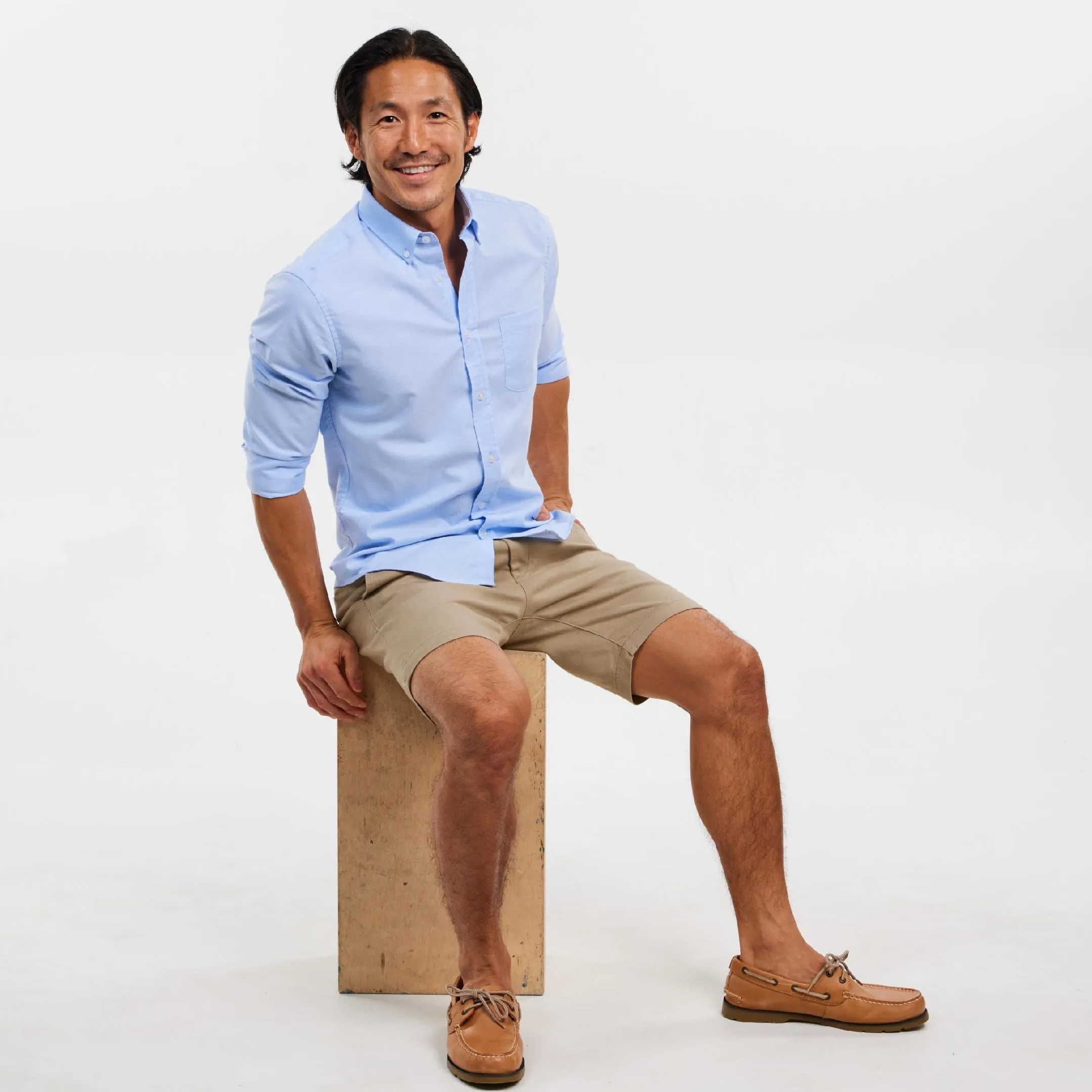 Vintage Khaki Lightweight Stretch Chino Short sold by Ash & Erie product image thumbnail 2