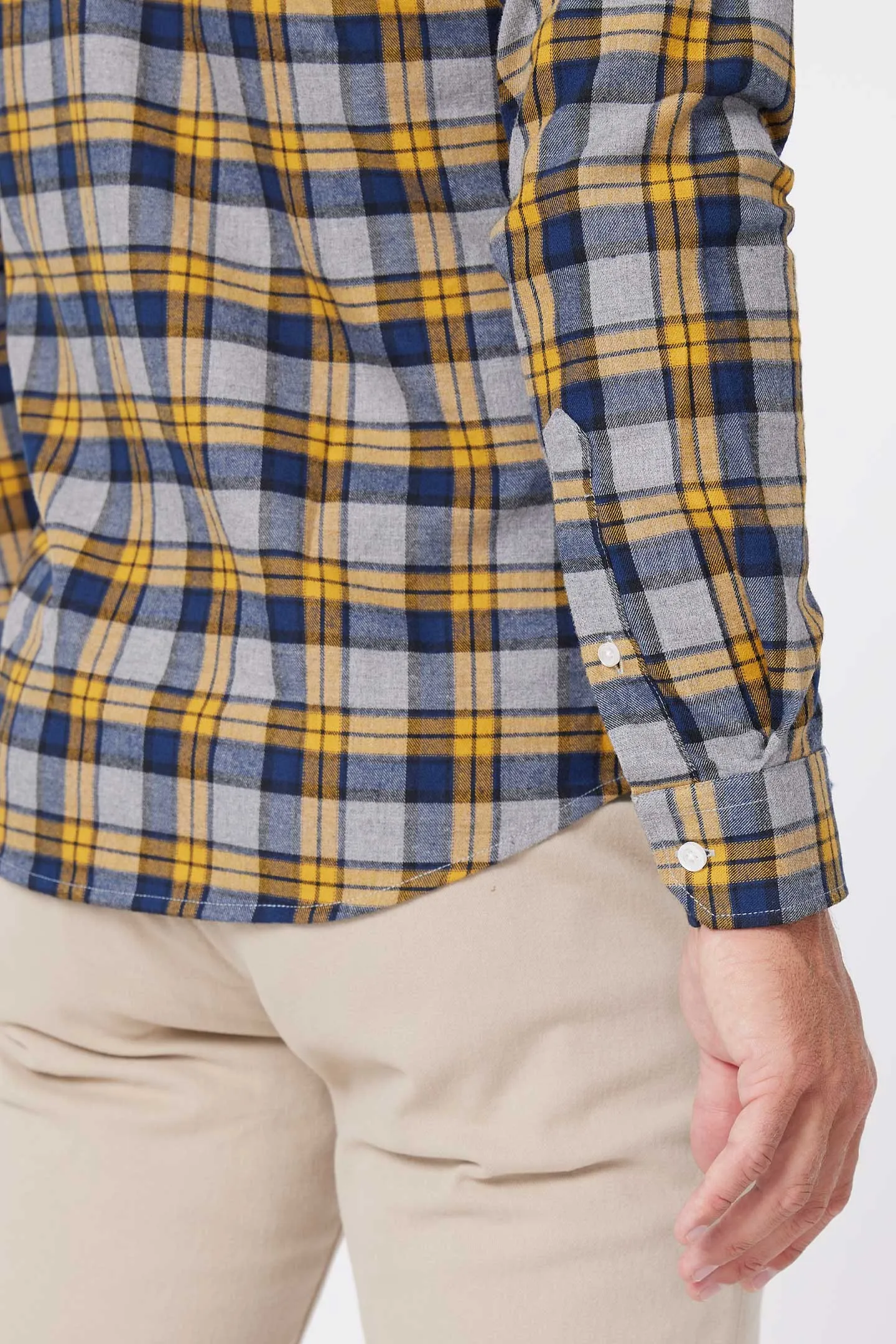 Vintage Navy Plaid Flannel Shirt sold by Ash & Erie product image thumbnail 5