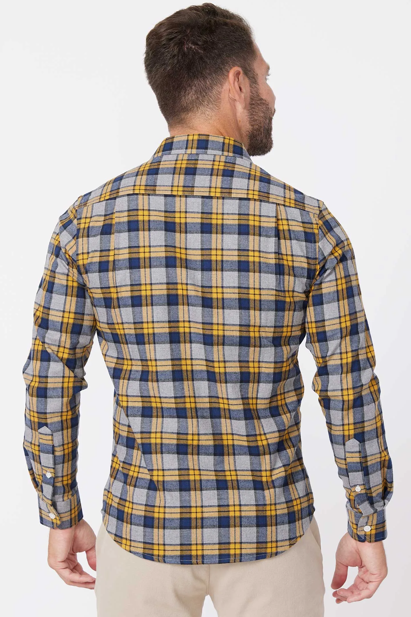 Vintage Navy Plaid Flannel Shirt sold by Ash & Erie product image thumbnail 3