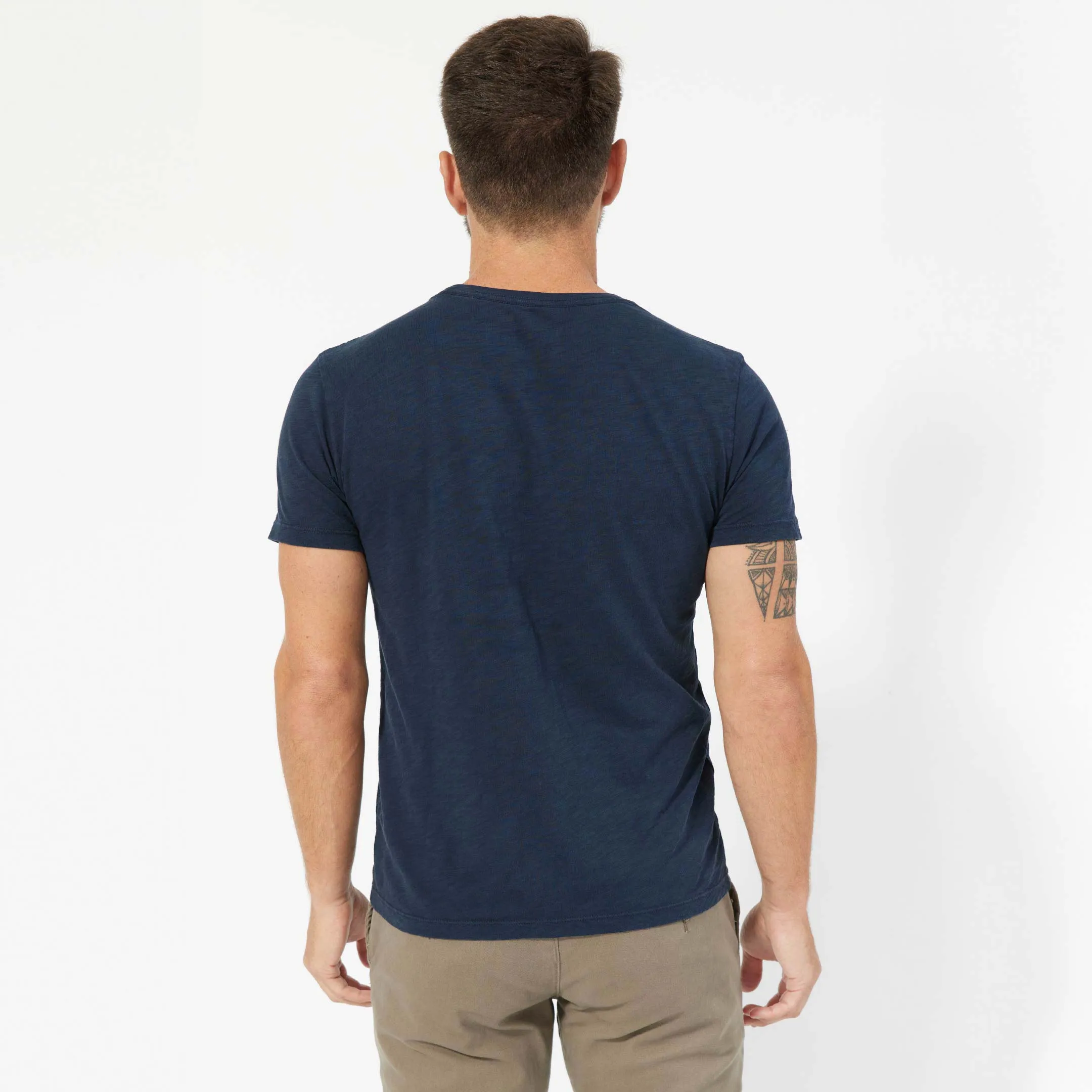 Lightweight Washed Navy Crew Neck Tee sold by Ash & Erie product image thumbnail 3