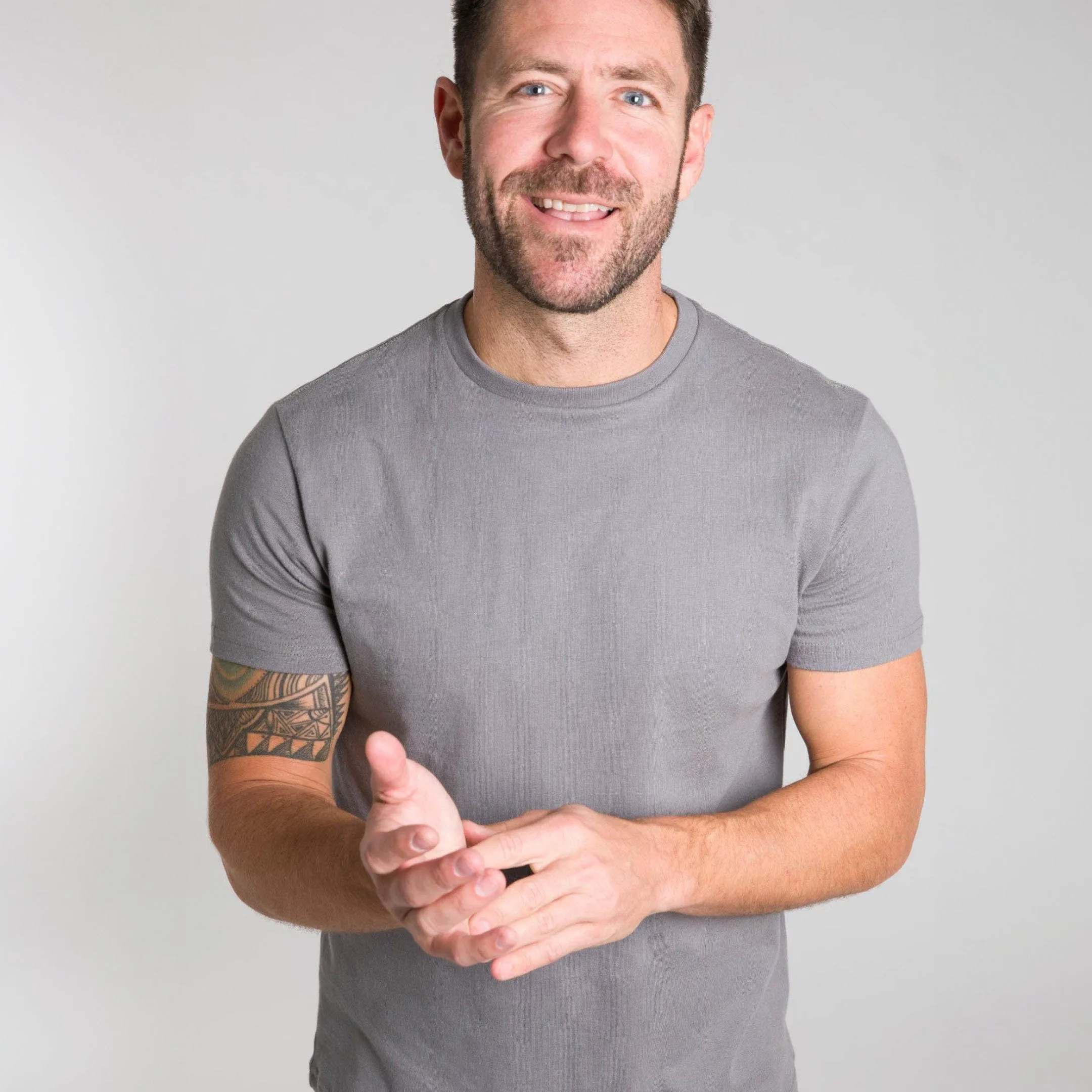 Light Grey Crew Neck Tee sold by Ash & Erie product image thumbnail 3