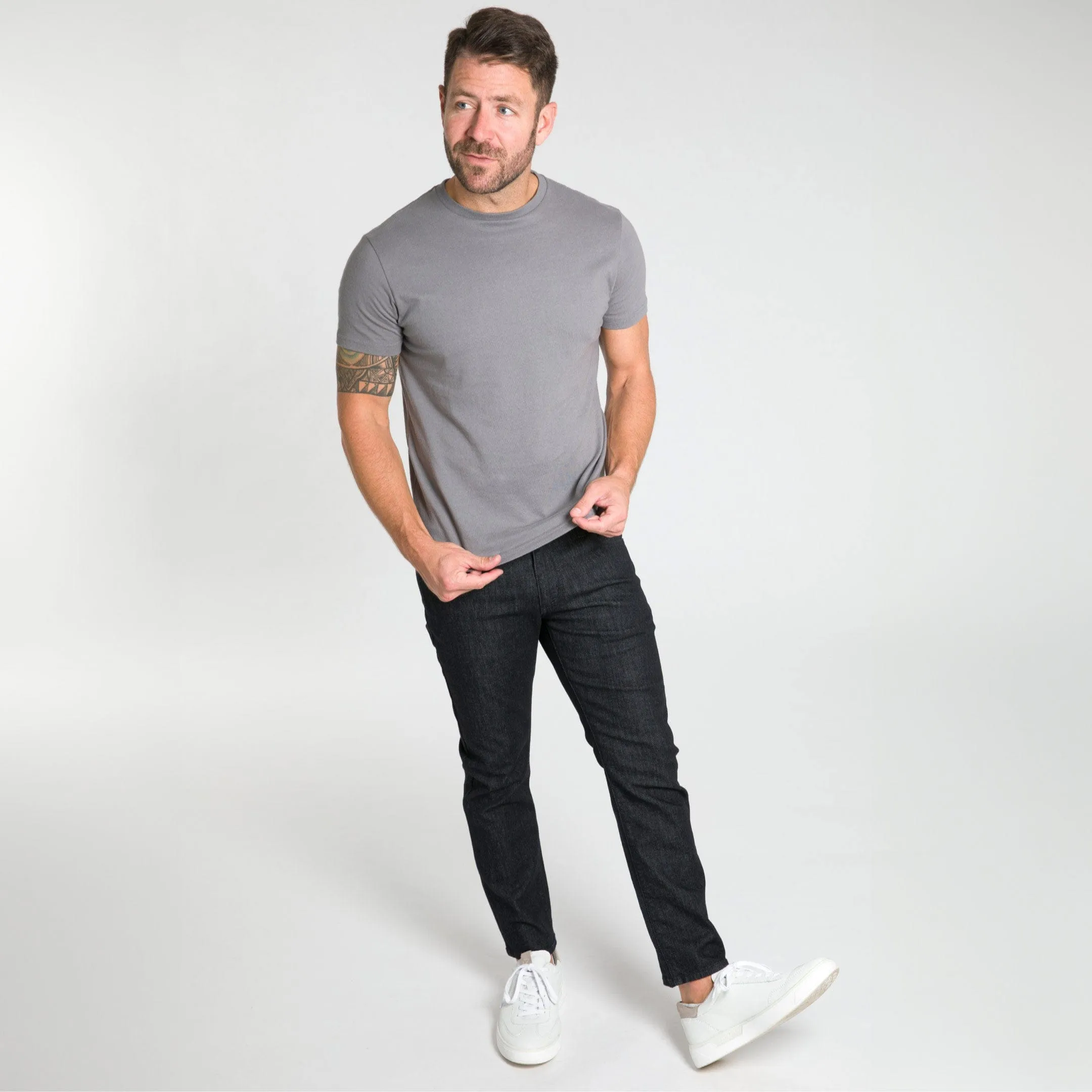 Light Grey Crew Neck Tee sold by Ash & Erie product image thumbnail 2