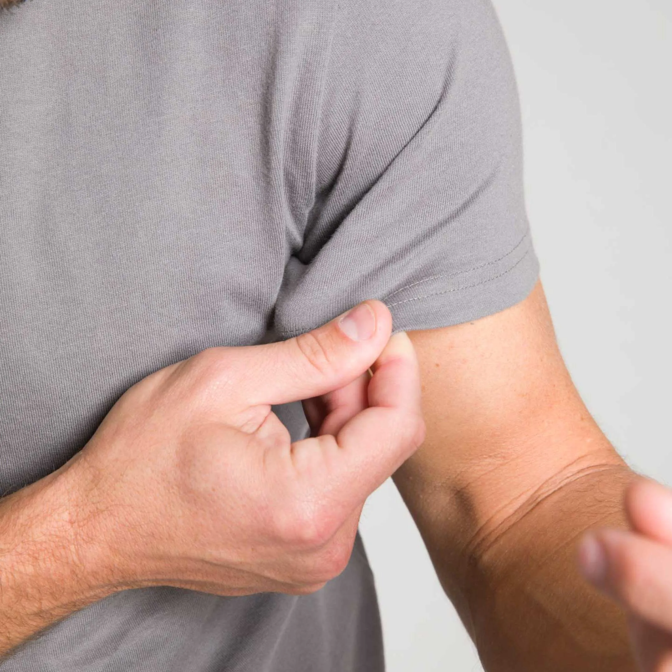 Light Grey Crew Neck Tee sold by Ash & Erie product image thumbnail 4