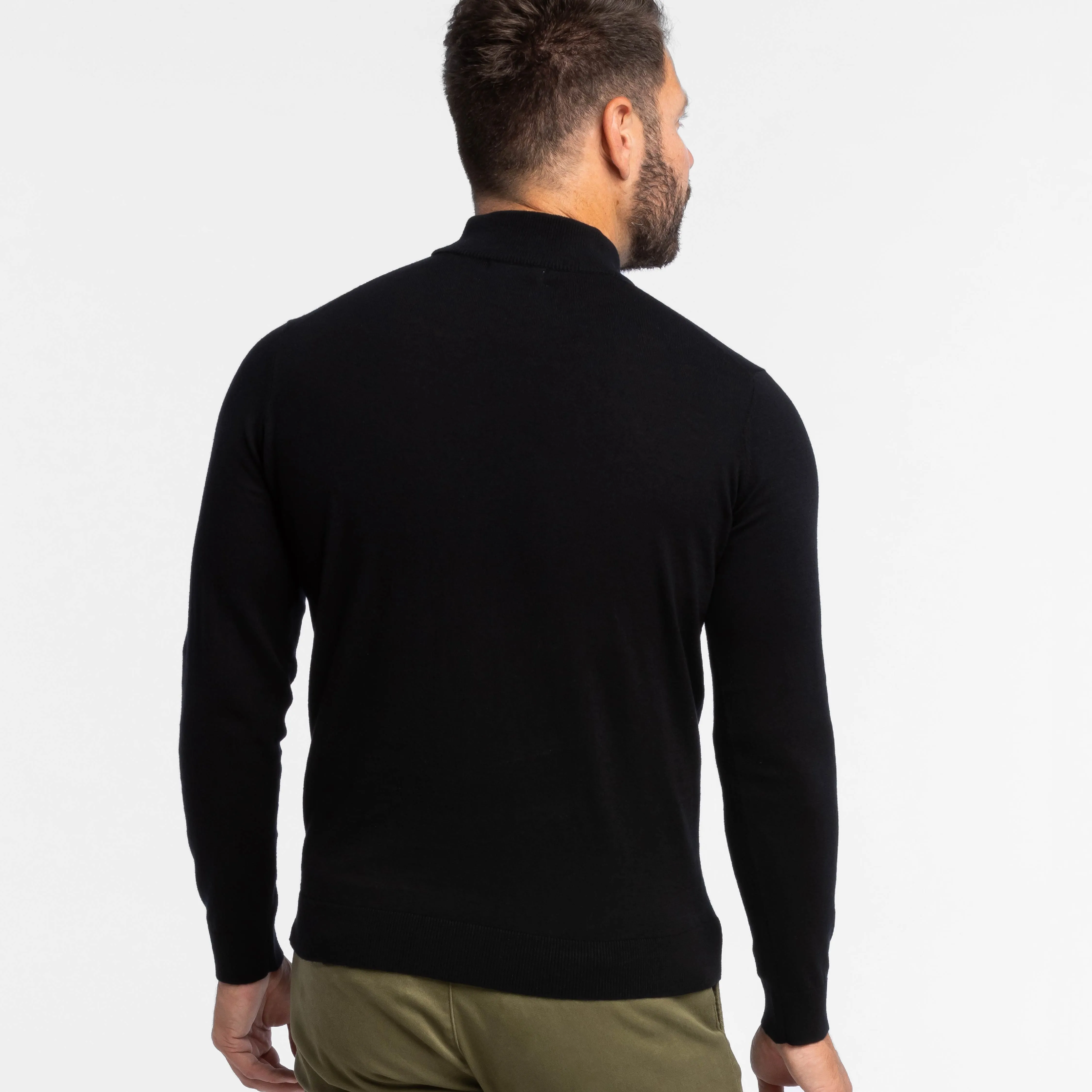Black Mock Neck Sweater sold by Ash & Erie product image thumbnail 3
