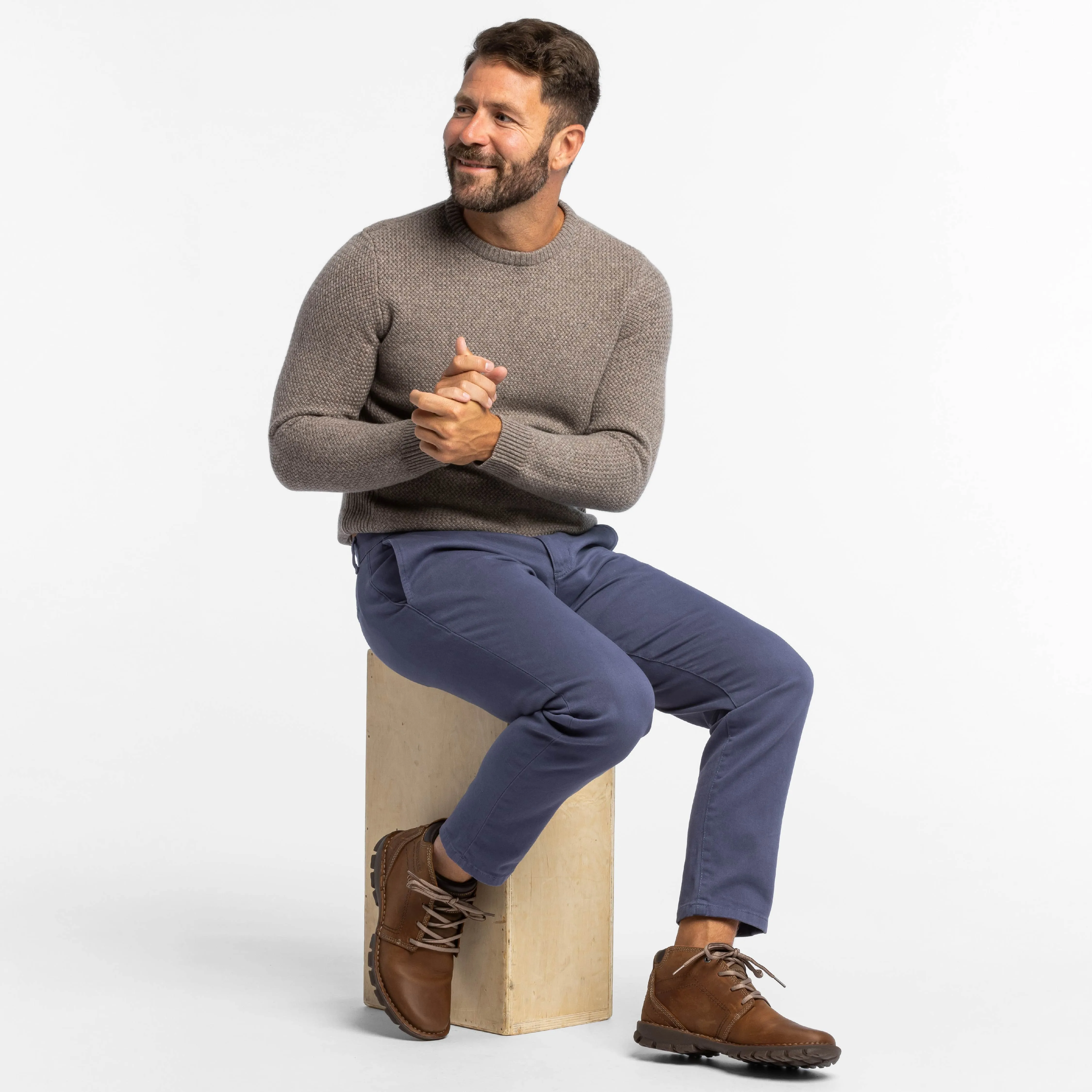 Indus Textured Cashmere Blend Crew Neck Sweater sold by Ash & Erie product image thumbnail 2