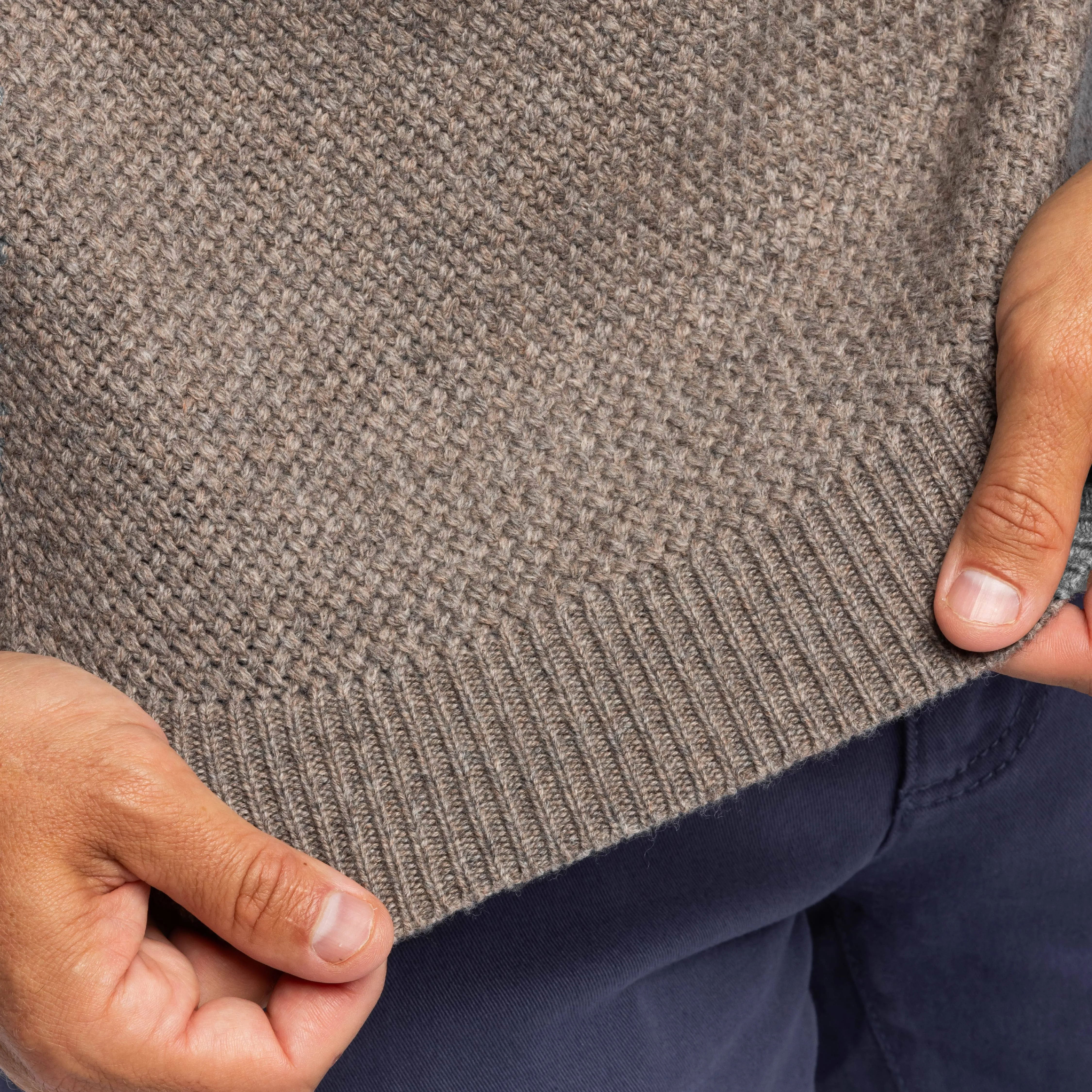 Indus Textured Cashmere Blend Crew Neck Sweater sold by Ash & Erie product image thumbnail 5