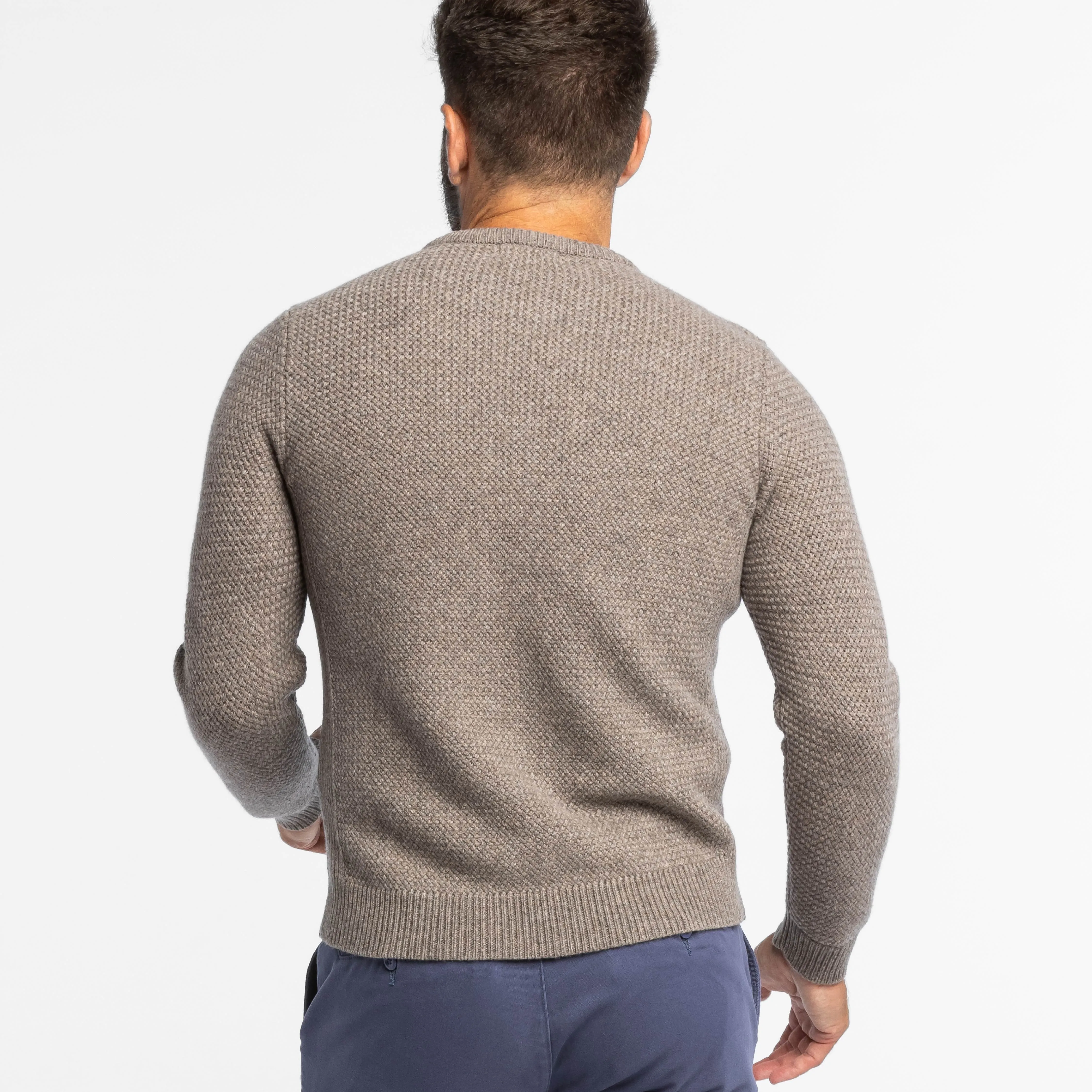 Indus Textured Cashmere Blend Crew Neck Sweater sold by Ash & Erie product image thumbnail 3