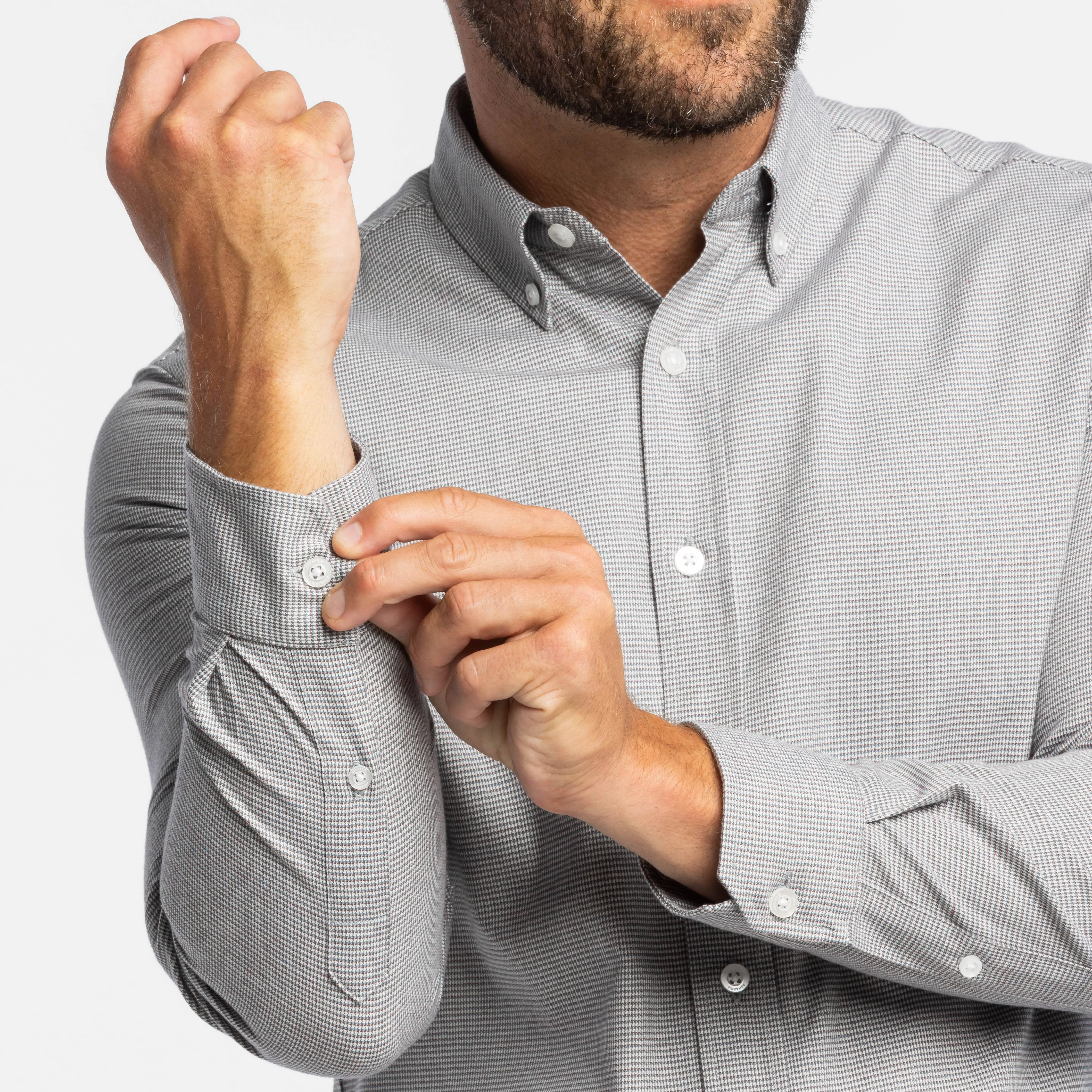 Micro Houndstooth Everyday Shirt sold by Ash & Erie product image thumbnail 5