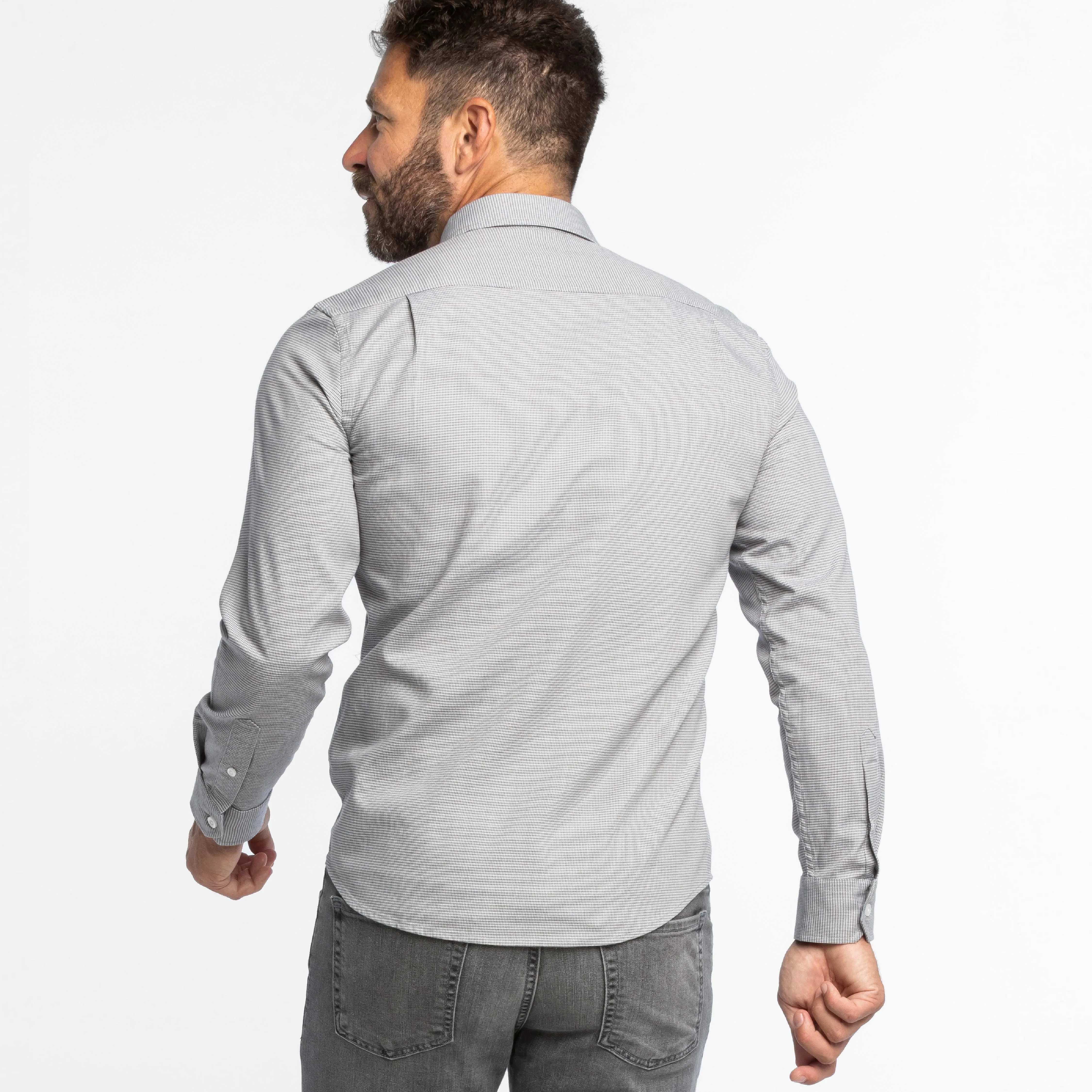 Micro Houndstooth Everyday Shirt sold by Ash & Erie product image thumbnail 3