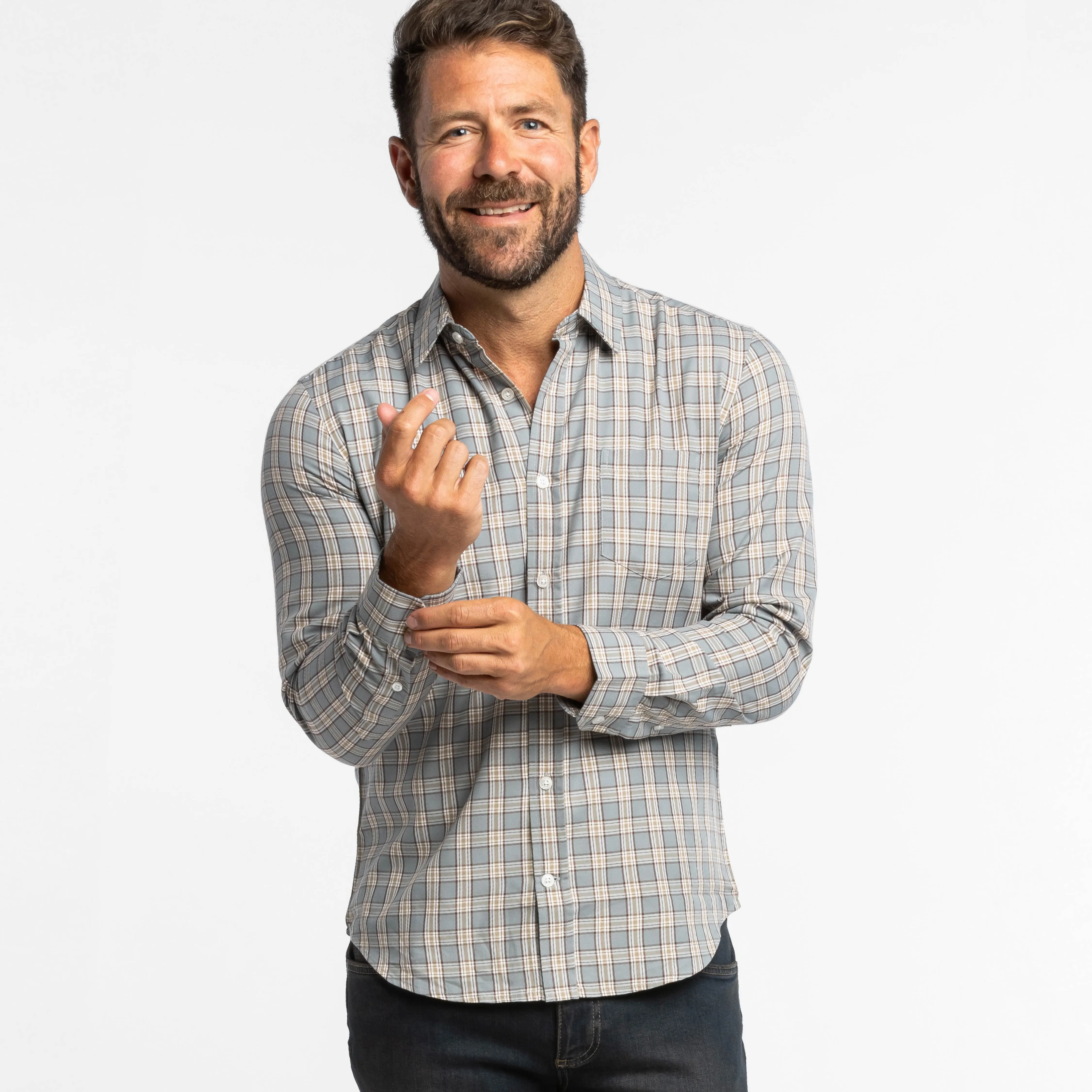 Pewter Plaid Everyday Shirt sold by Ash & Erie