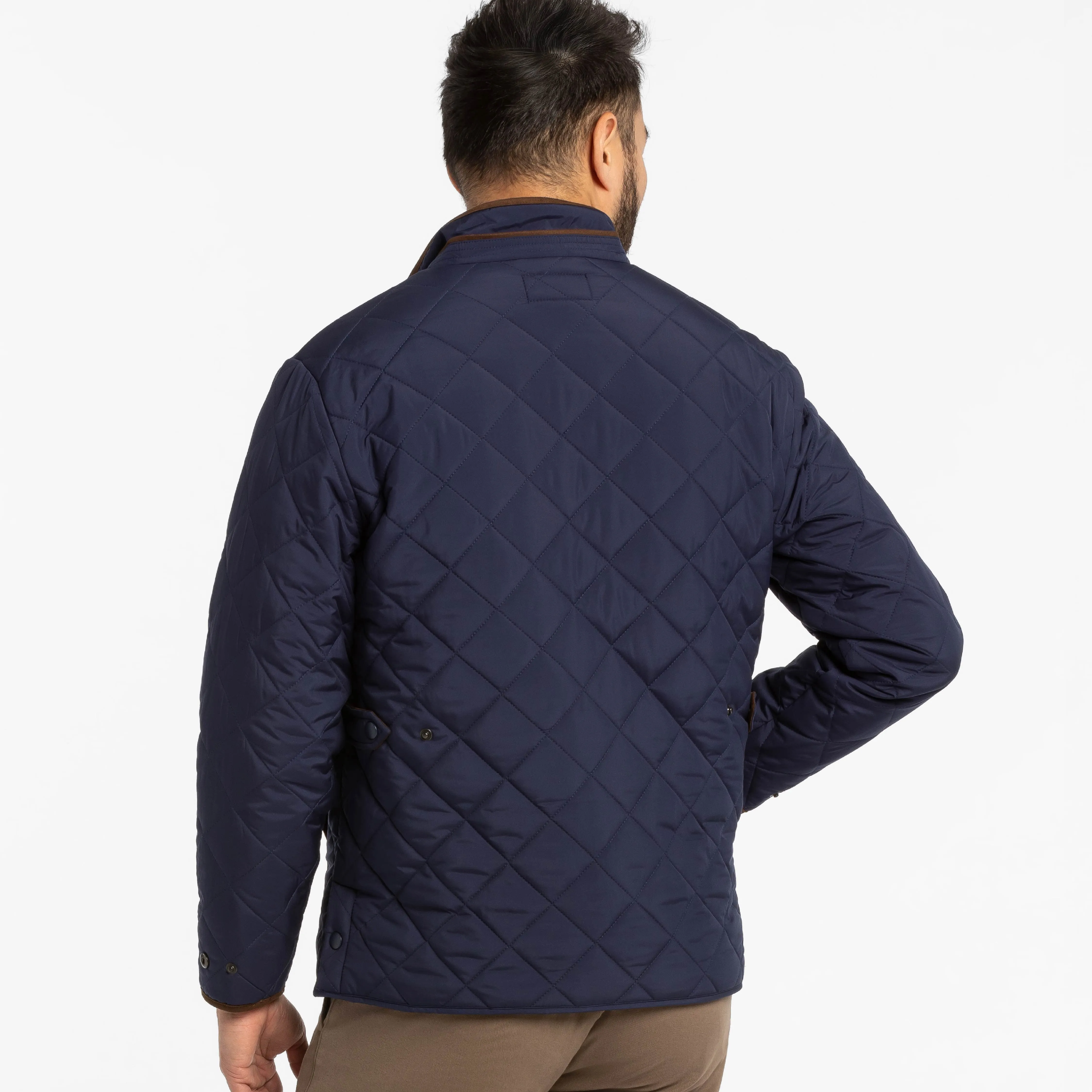 Navy Quilted Jacket sold by Ash & Erie product image thumbnail 3