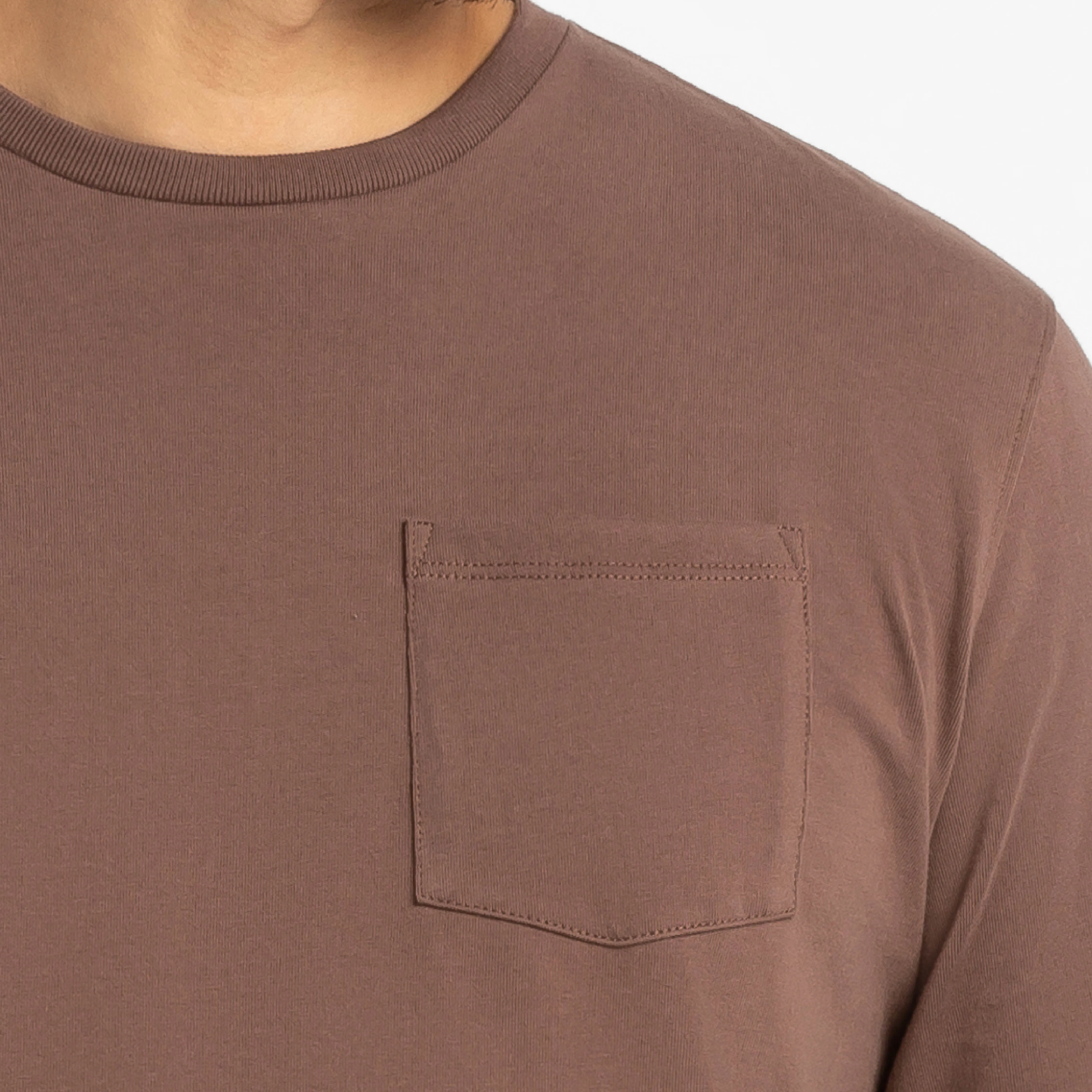 Peppercorn Long Sleeve Pima Cotton Crew Neck Tee sold by Ash & Erie product image thumbnail 4