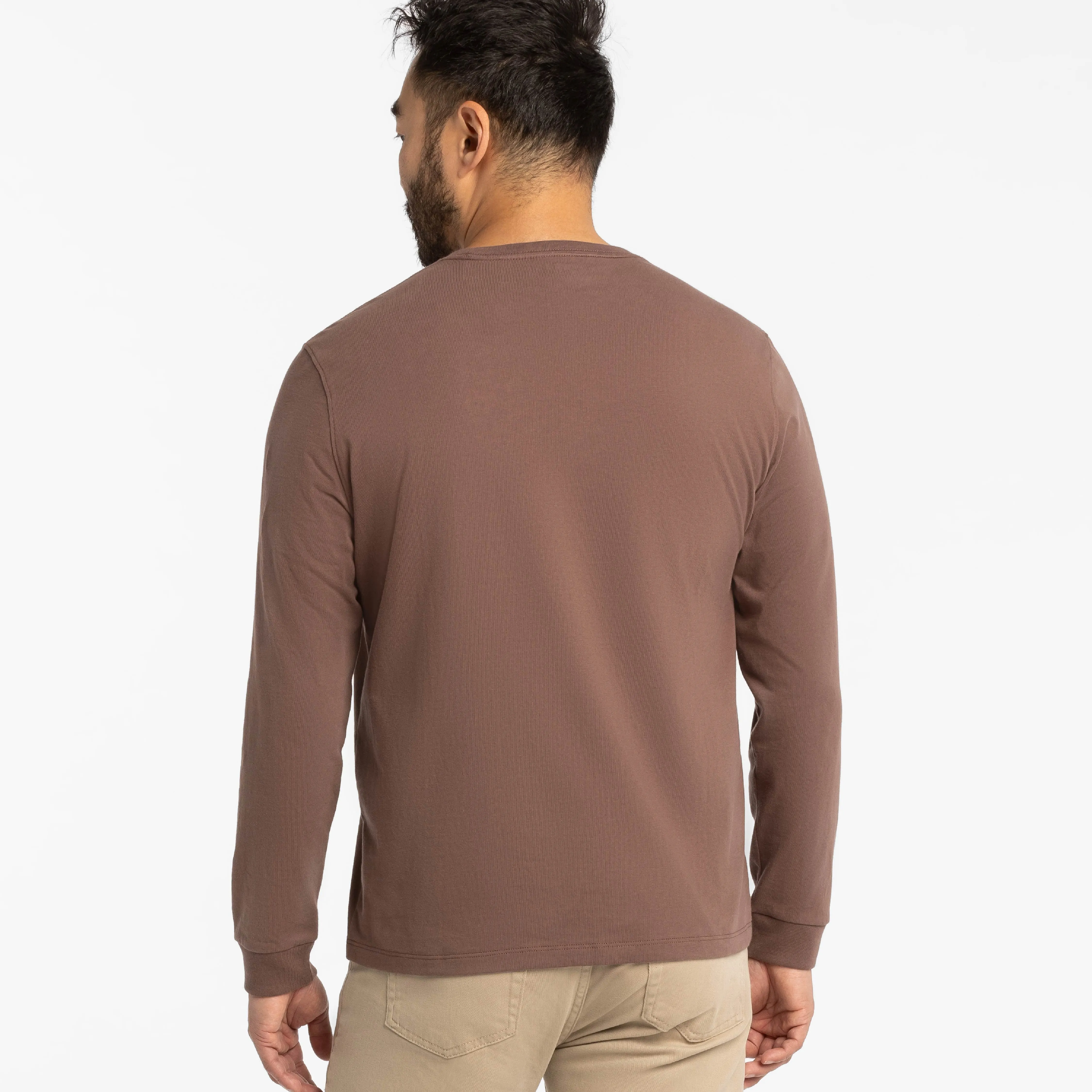 Peppercorn Long Sleeve Pima Cotton Crew Neck Tee sold by Ash & Erie product image thumbnail 3