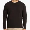 Black Luxury Soft Touch Long Sleeve Crew Neck Tee sold by Ash & Erie