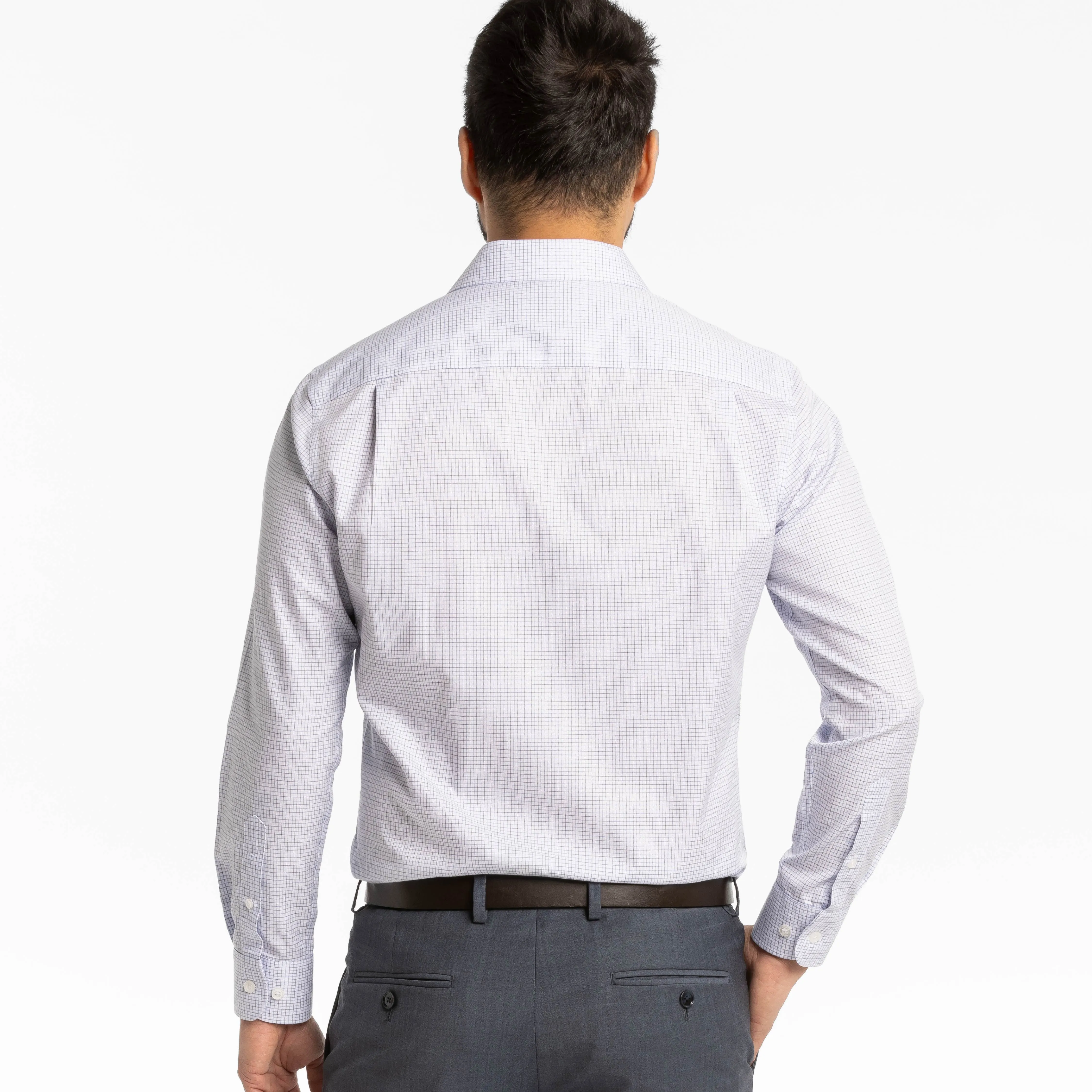 White Check Dress Shirt sold by Ash & Erie product image thumbnail 3