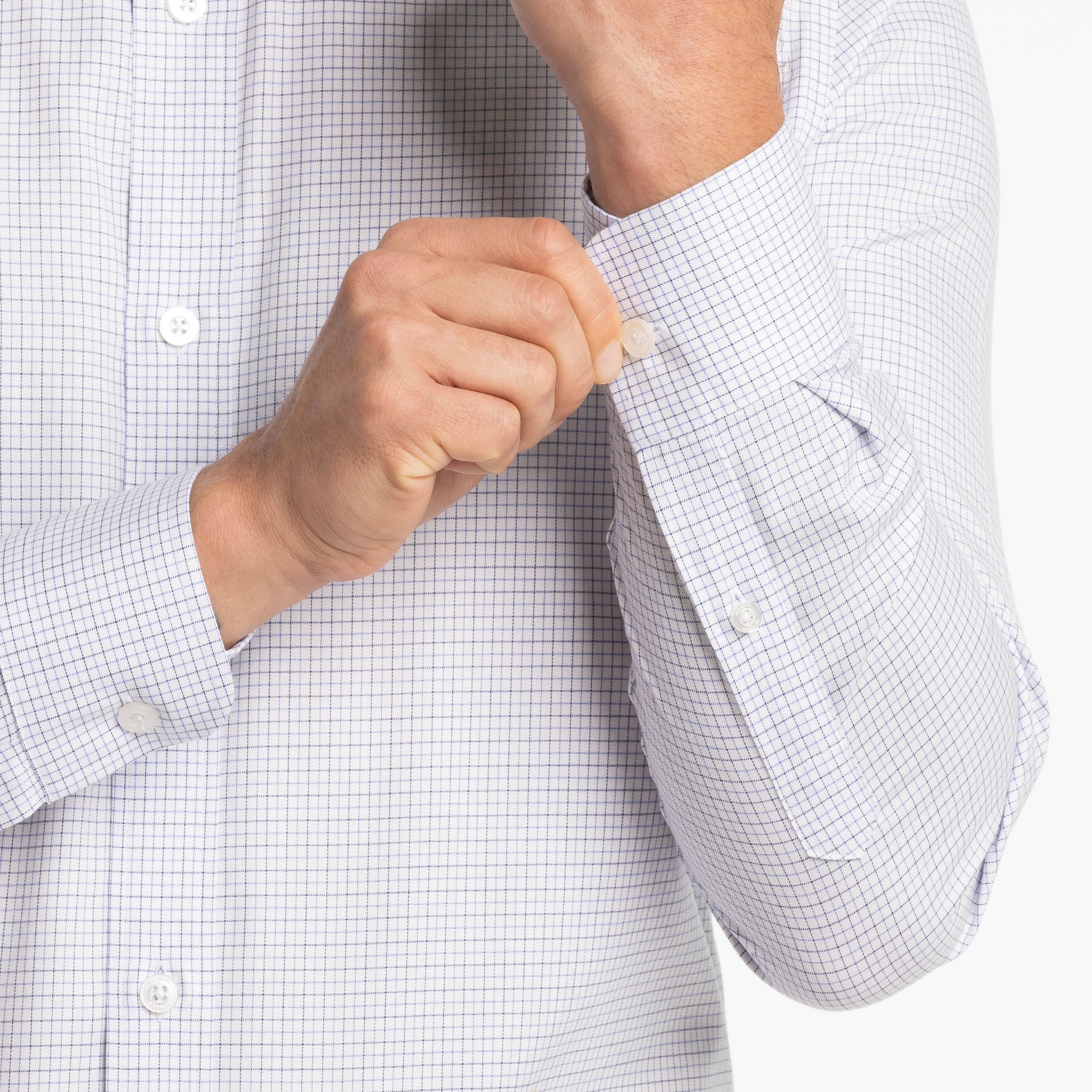 White Check Dress Shirt sold by Ash & Erie product image thumbnail 5