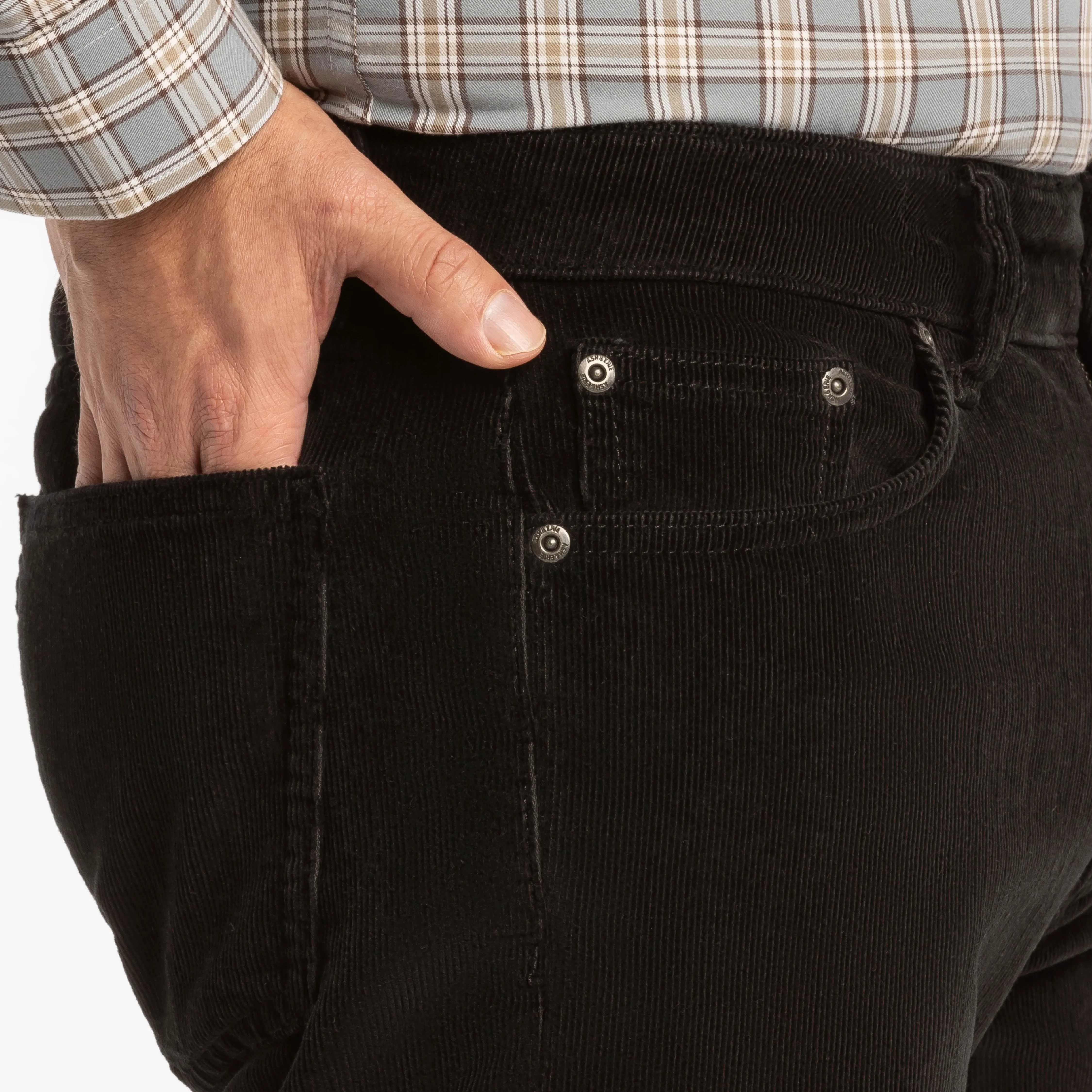 Black Stretch Corduroy Pant sold by Ash & Erie product image thumbnail 4