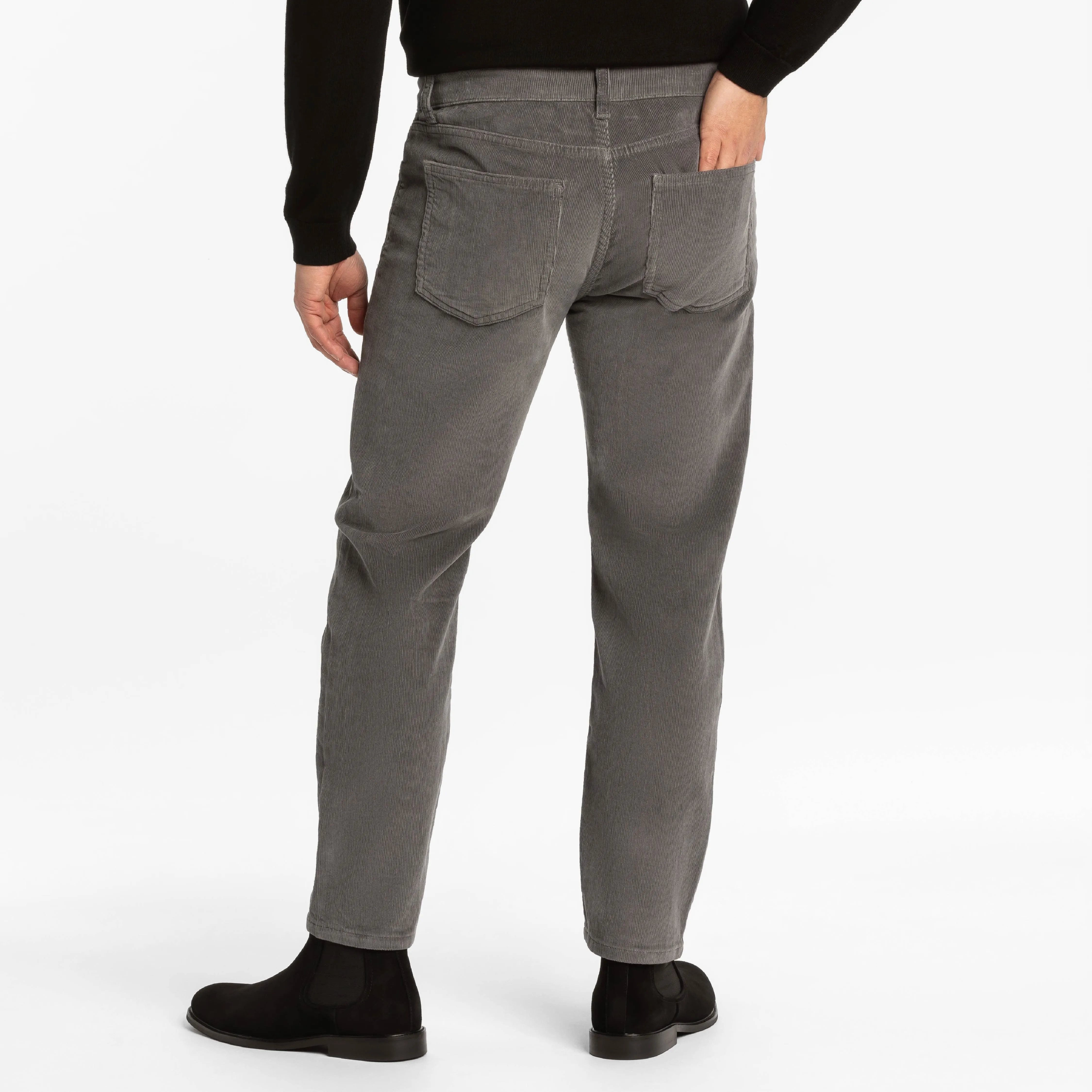 Grey Stretch Corduroy Pant sold by Ash & Erie product image thumbnail 3