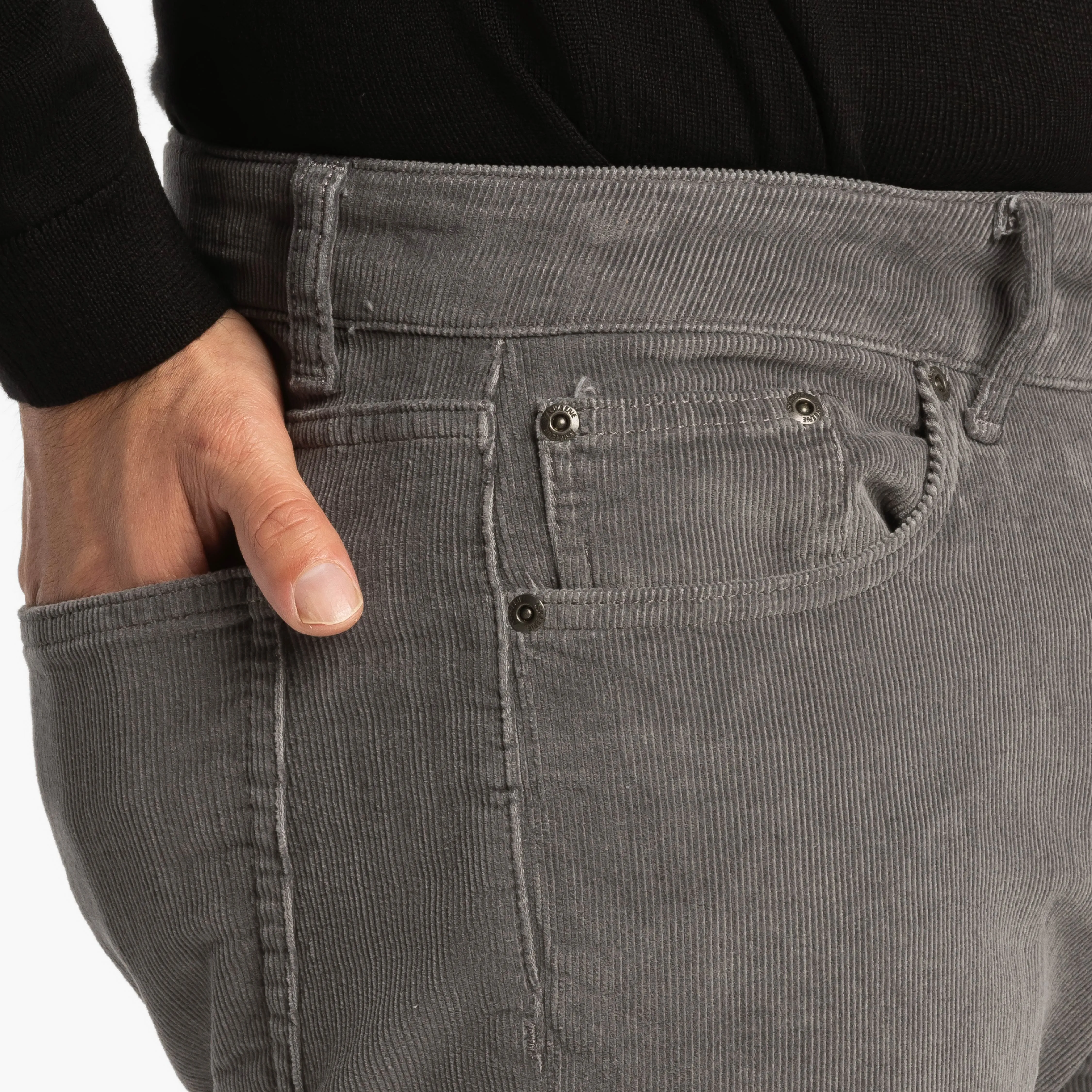 Grey Stretch Corduroy Pant sold by Ash & Erie product image thumbnail 4