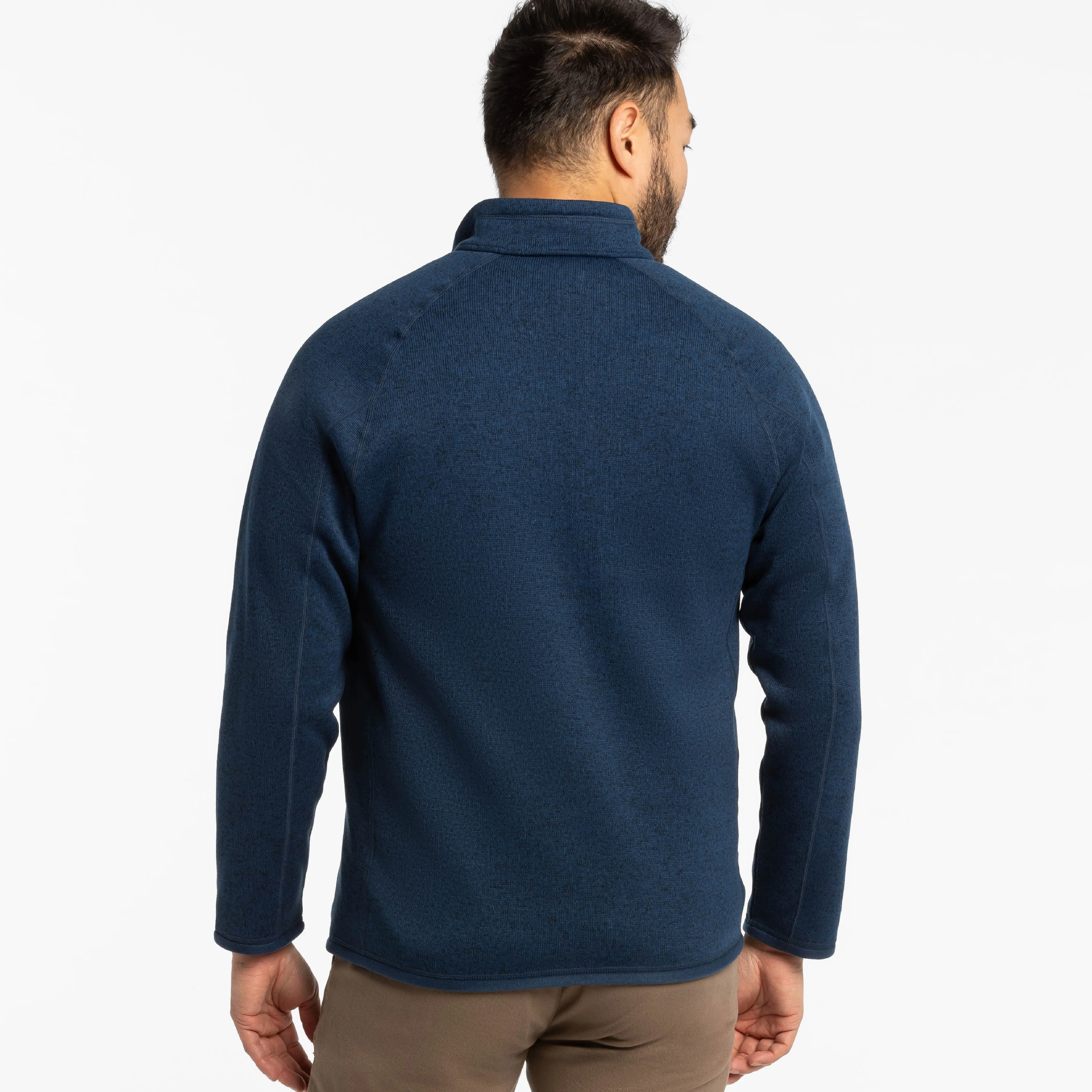 Heather Navy Quarter-Zip Fleece sold by Ash & Erie product image thumbnail 3