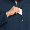 Heather Navy Quarter-Zip Fleece sold by Ash & Erie