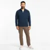Heather Navy Quarter-Zip Fleece sold by Ash & Erie