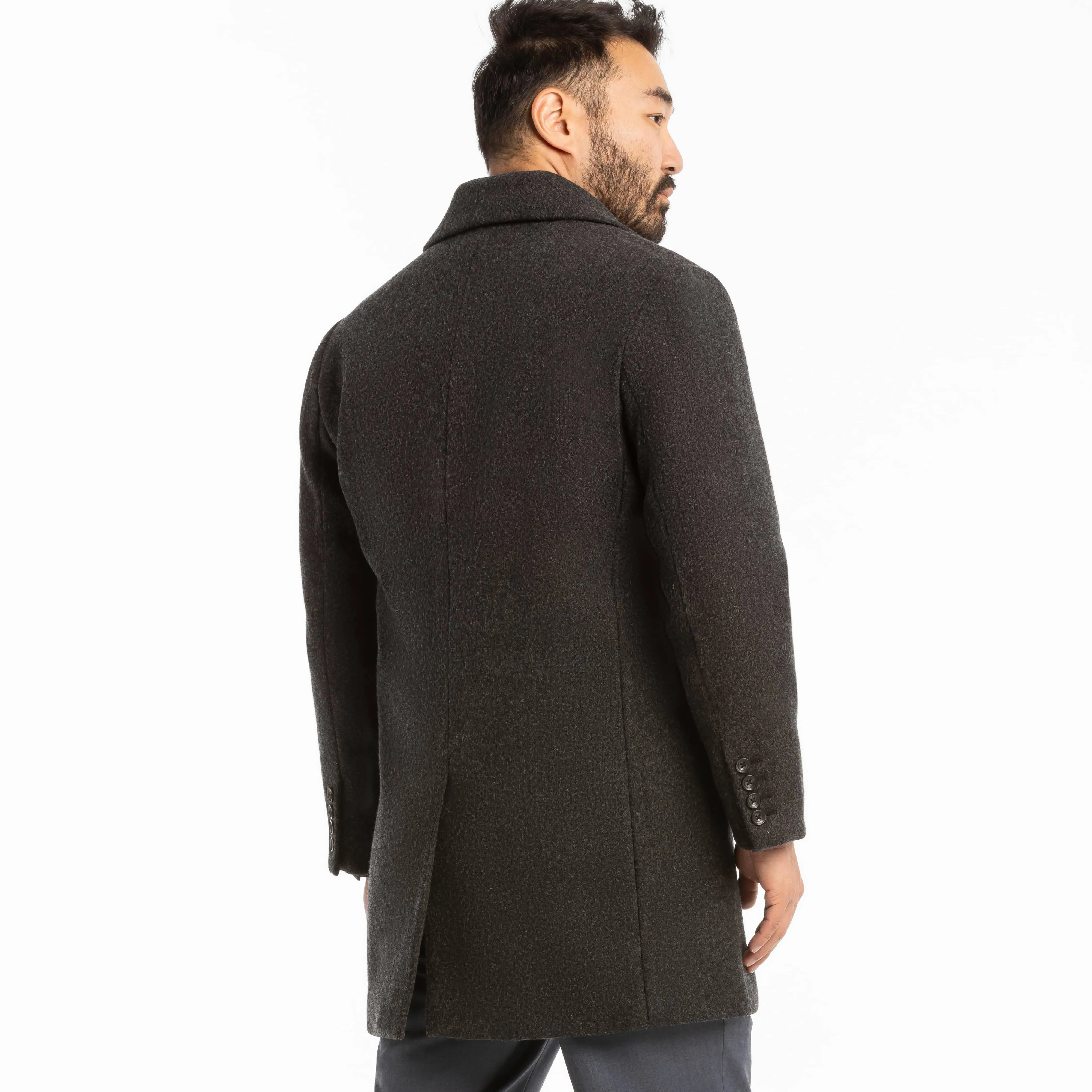 Charcoal Wool Top Coat sold by Ash & Erie product image thumbnail 3