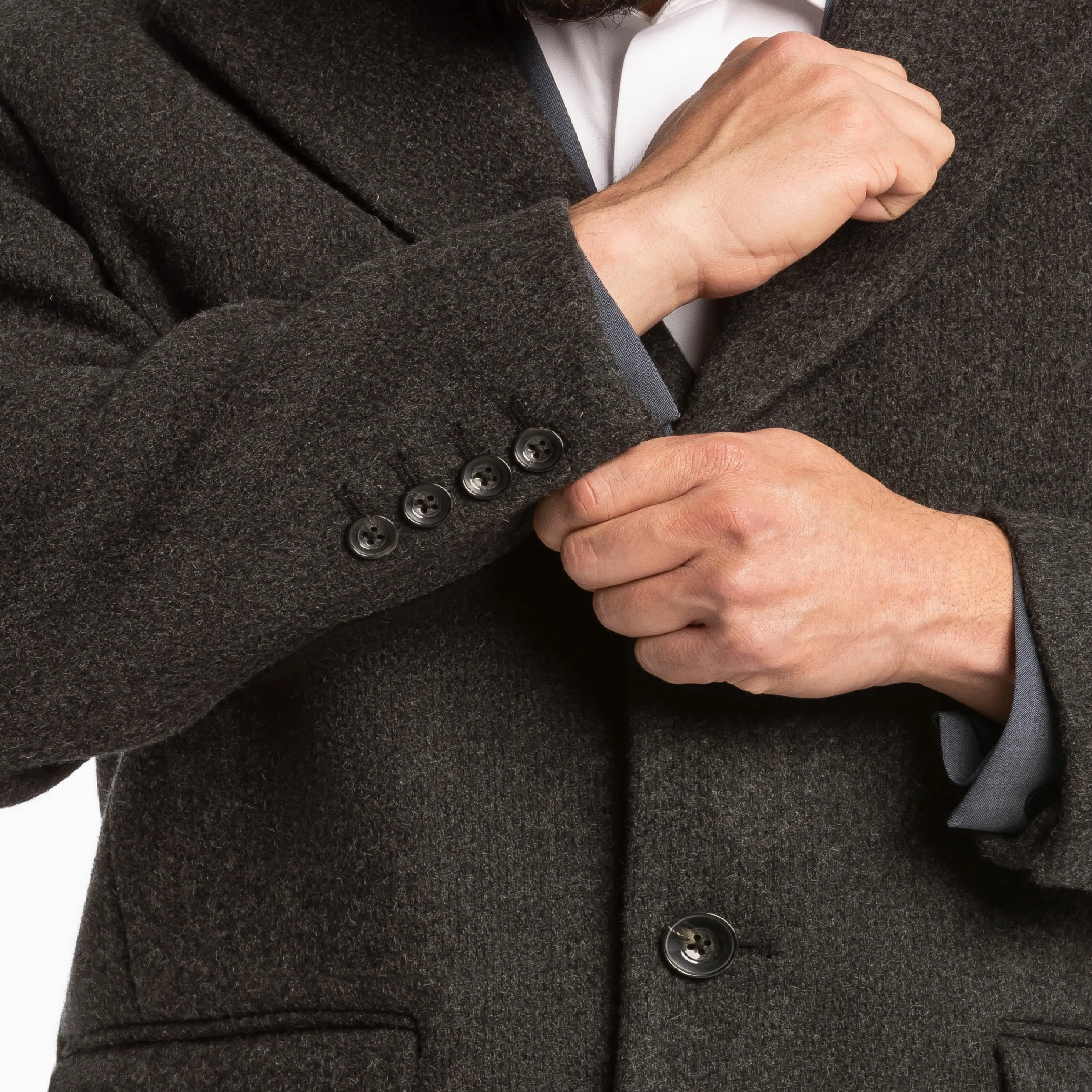 Charcoal Wool Top Coat sold by Ash & Erie product image thumbnail 5
