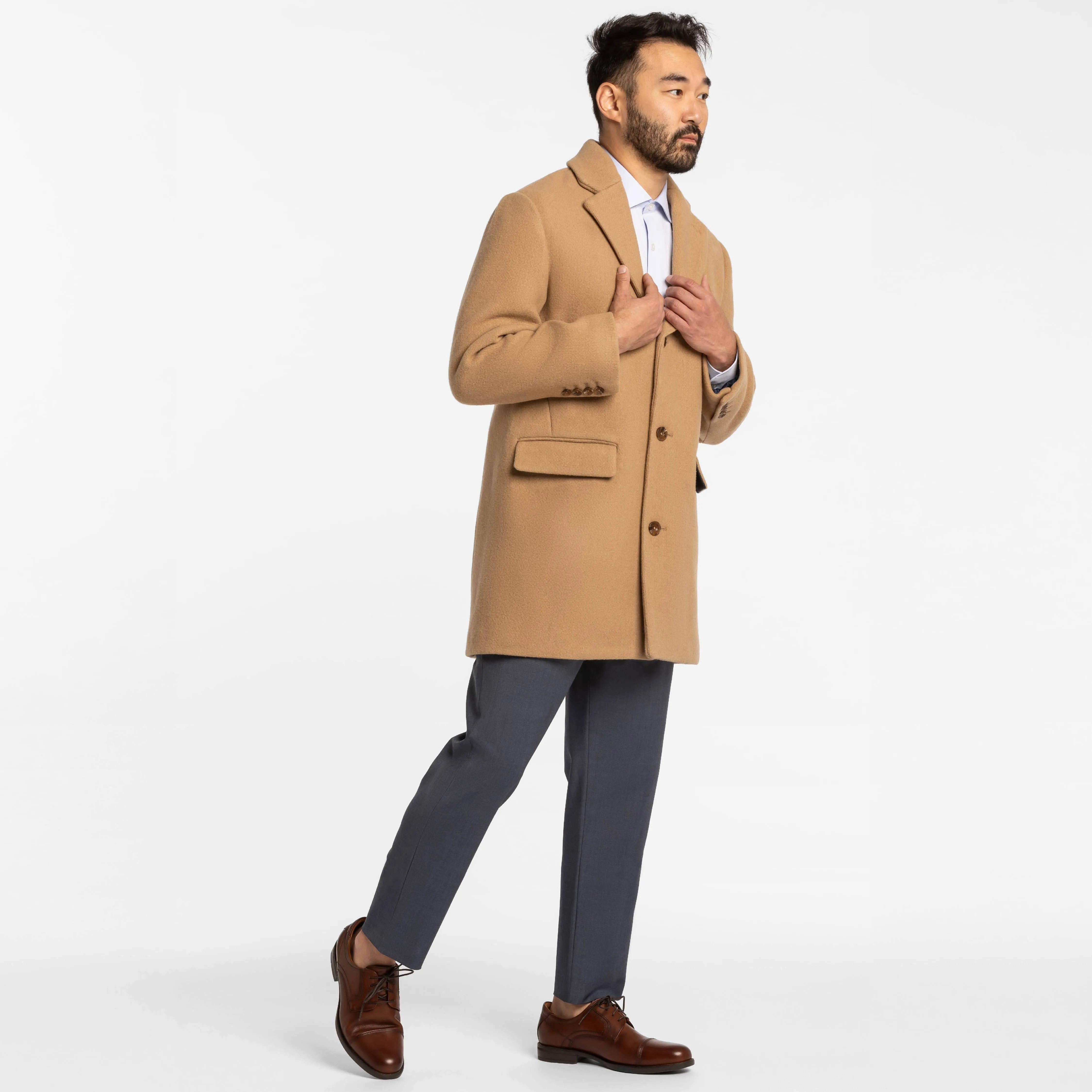 Camel Wool Top Coat sold by Ash & Erie product image thumbnail 2
