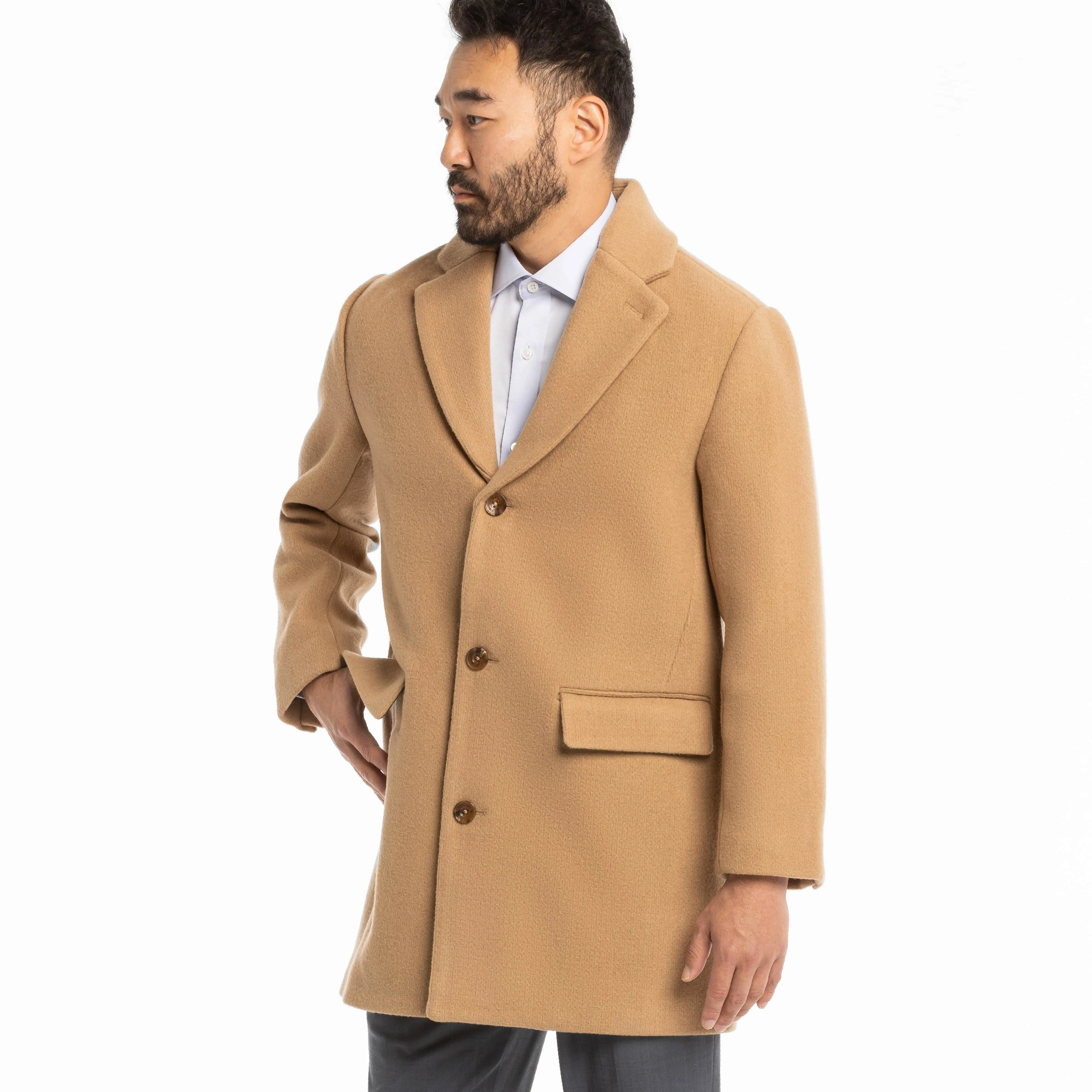 Camel Wool Top Coat sold by Ash & Erie product image thumbnail 3
