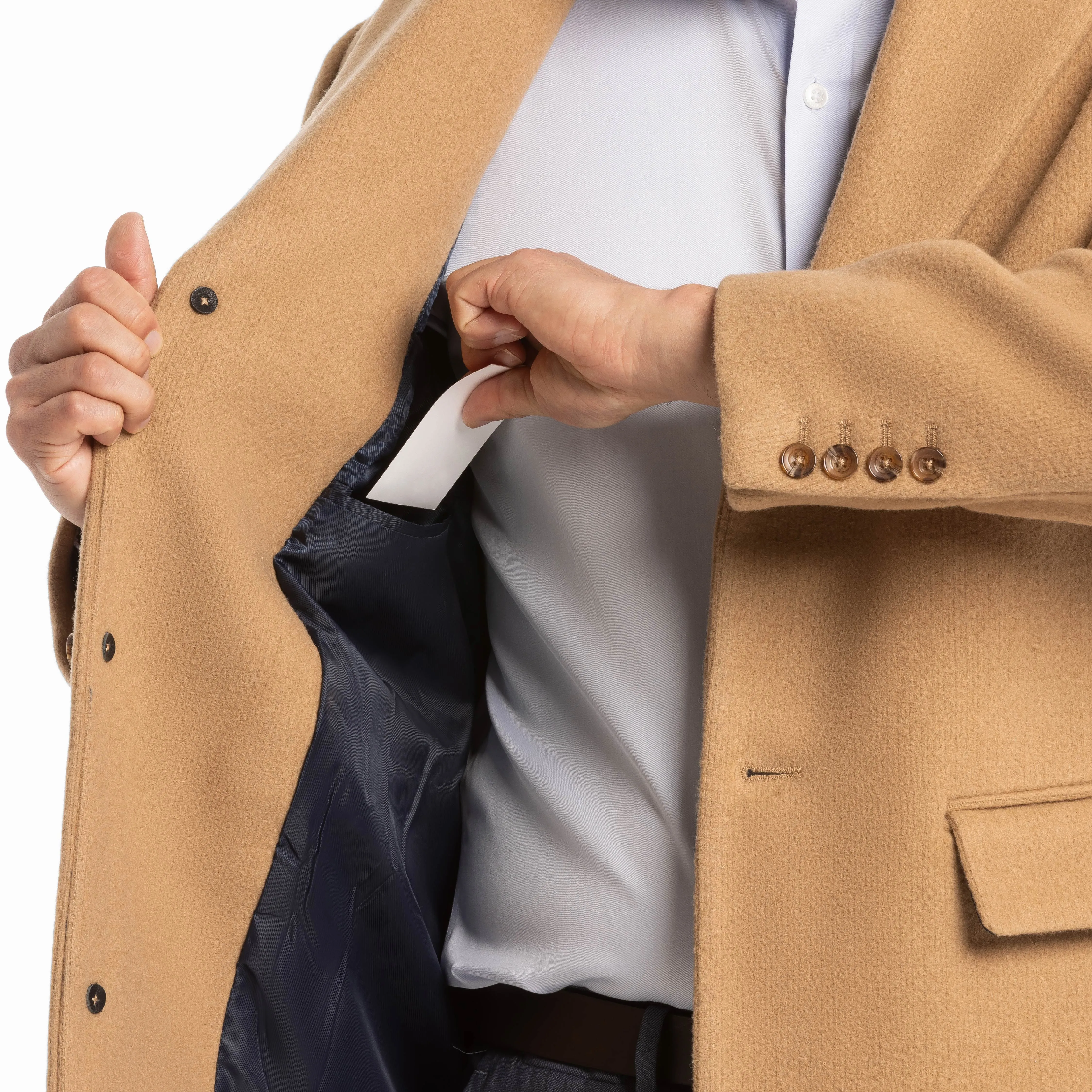 Camel Wool Top Coat sold by Ash & Erie product image thumbnail 4