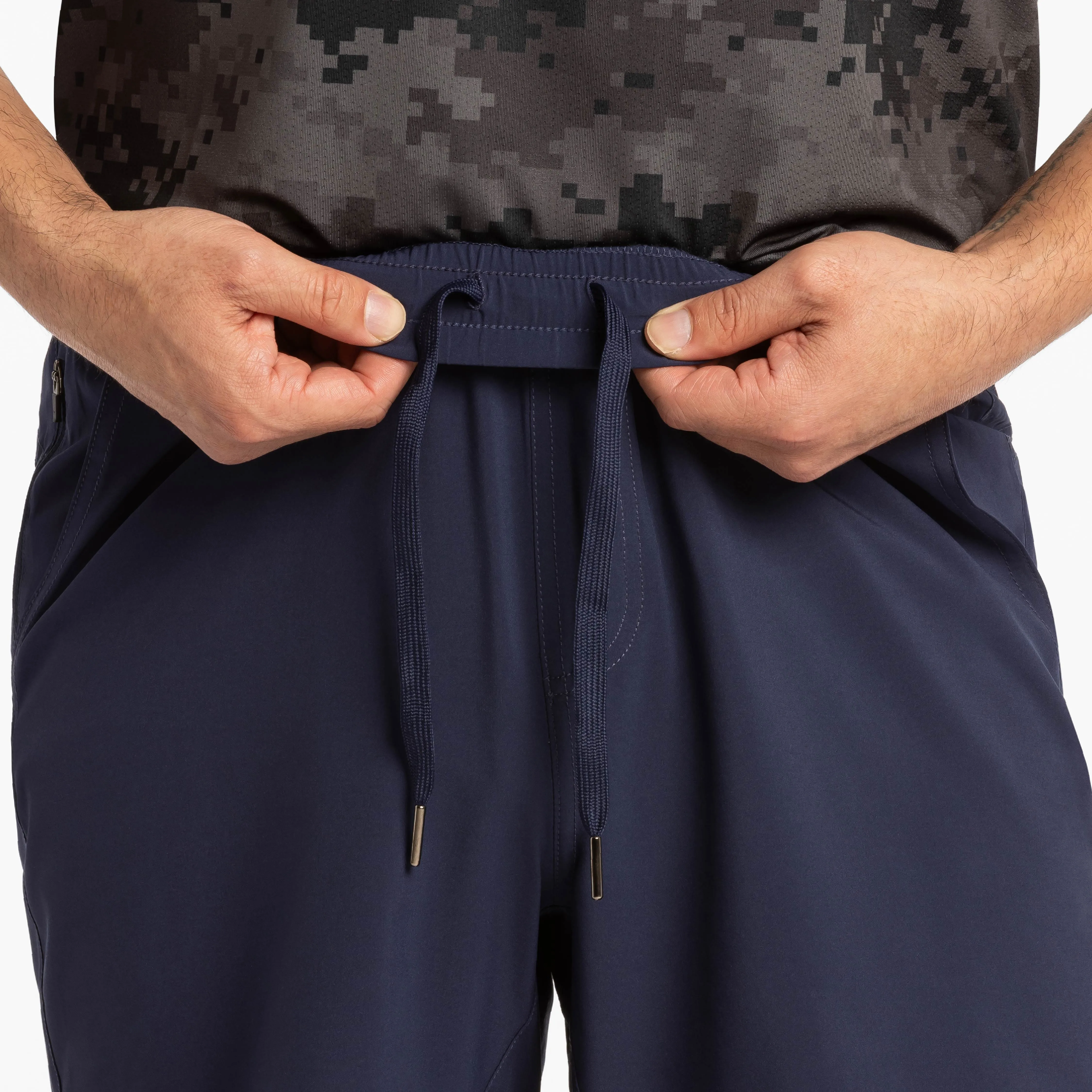Navy Hybrid Shorts sold by Ash & Erie product image thumbnail 4