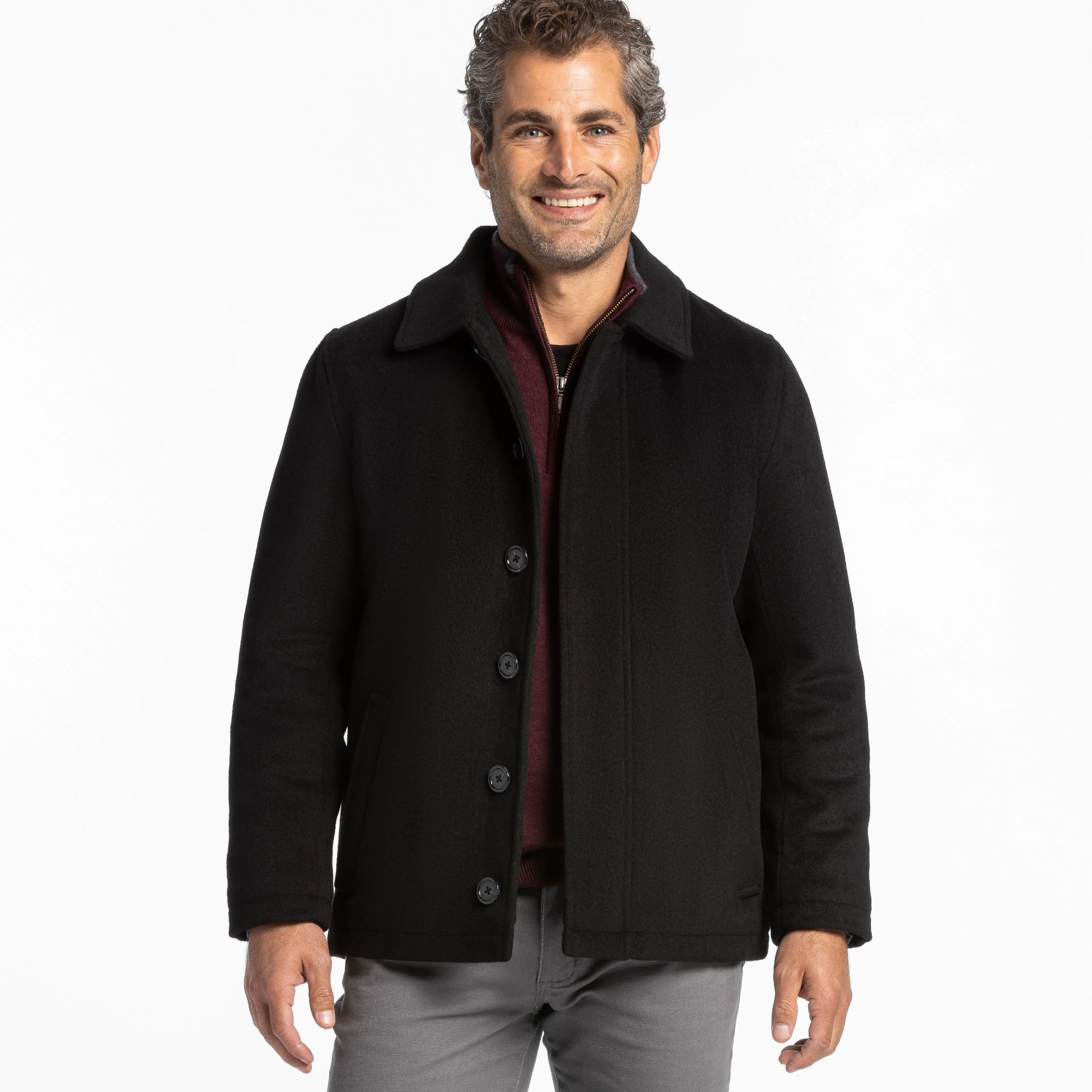 Black Wool Peacoat sold by Ash & Erie