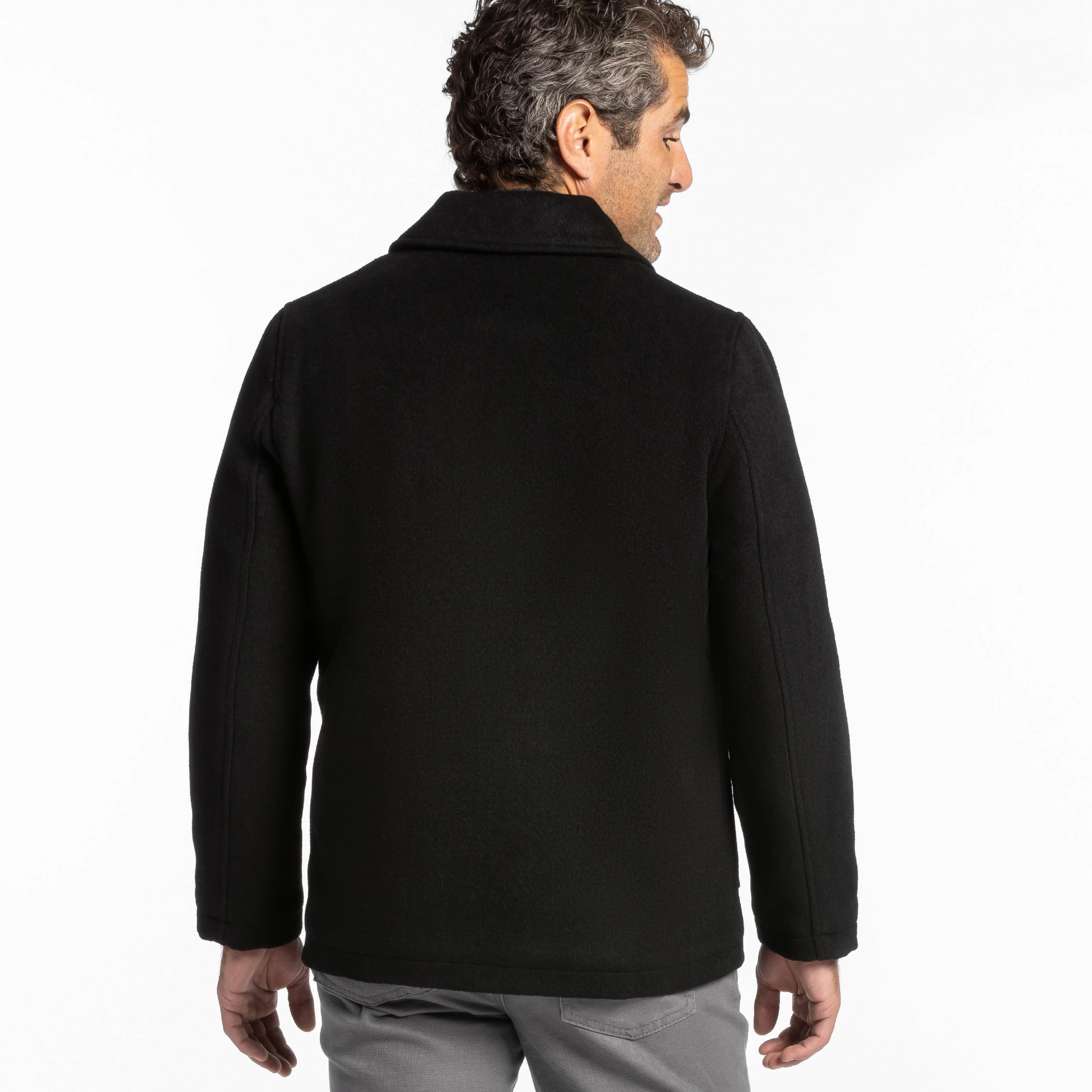 Black Wool Peacoat sold by Ash & Erie product image thumbnail 3