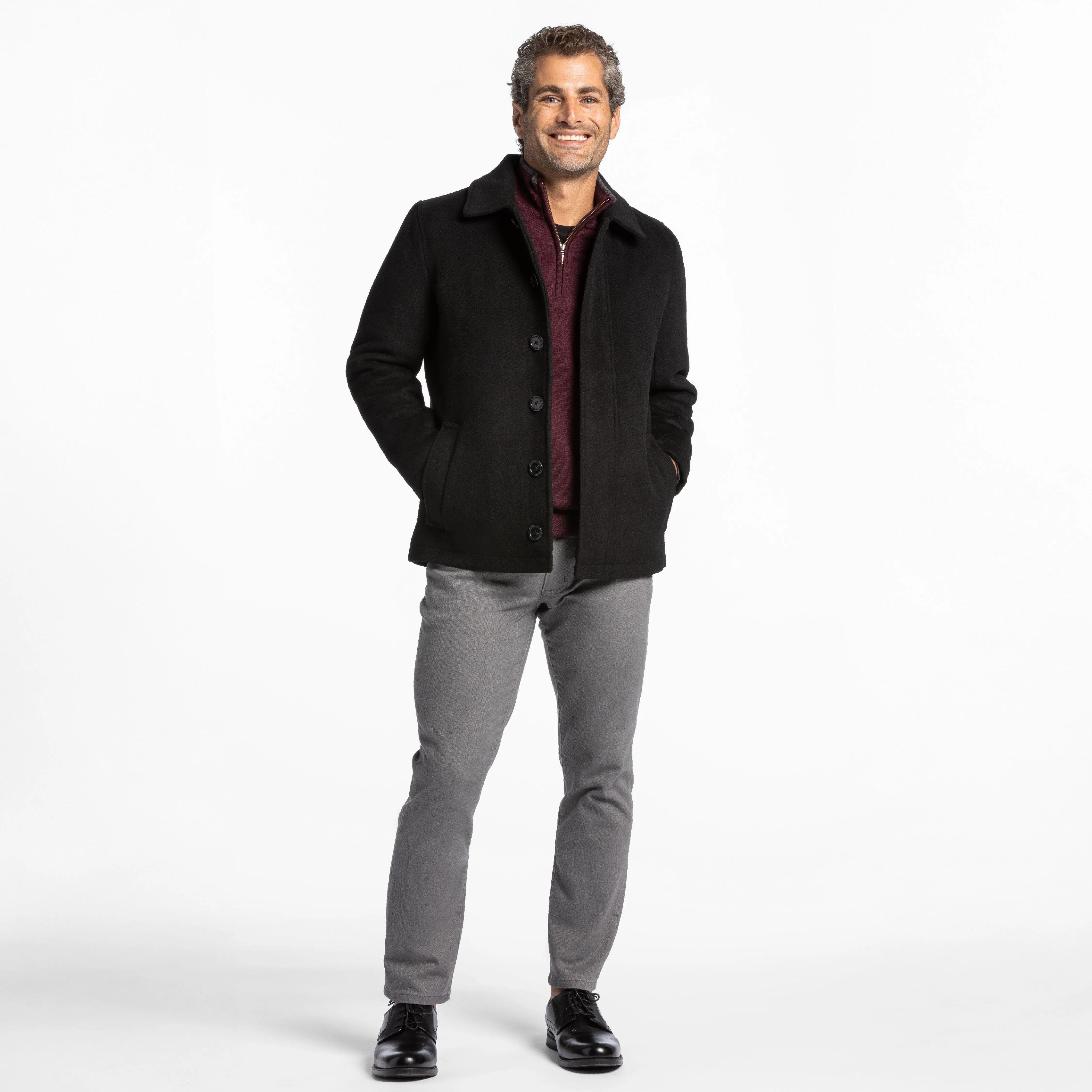 Black Wool Peacoat sold by Ash & Erie product image thumbnail 2