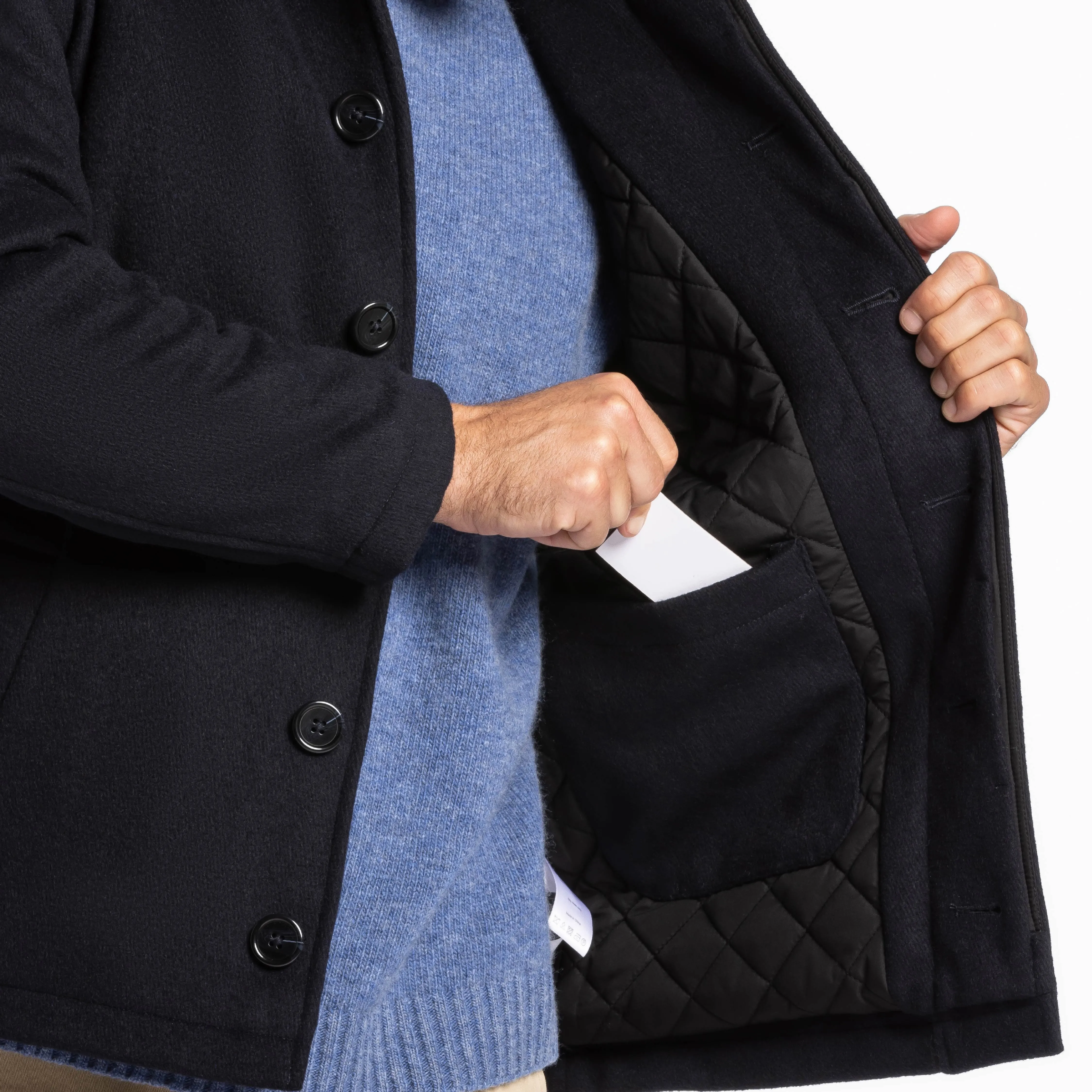 Navy Wool Peacoat sold by Ash & Erie product image thumbnail 4