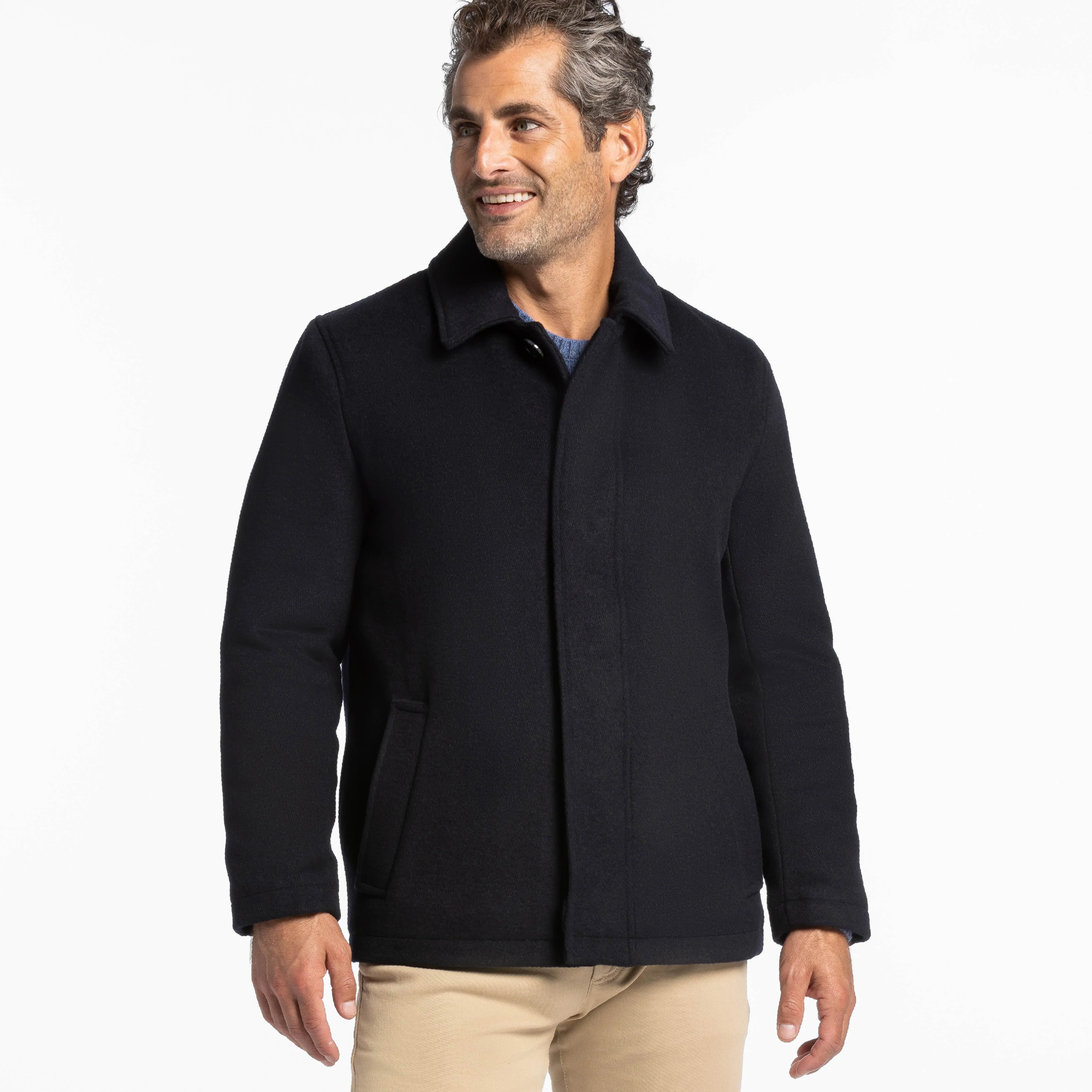 Navy Wool Peacoat sold by Ash & Erie