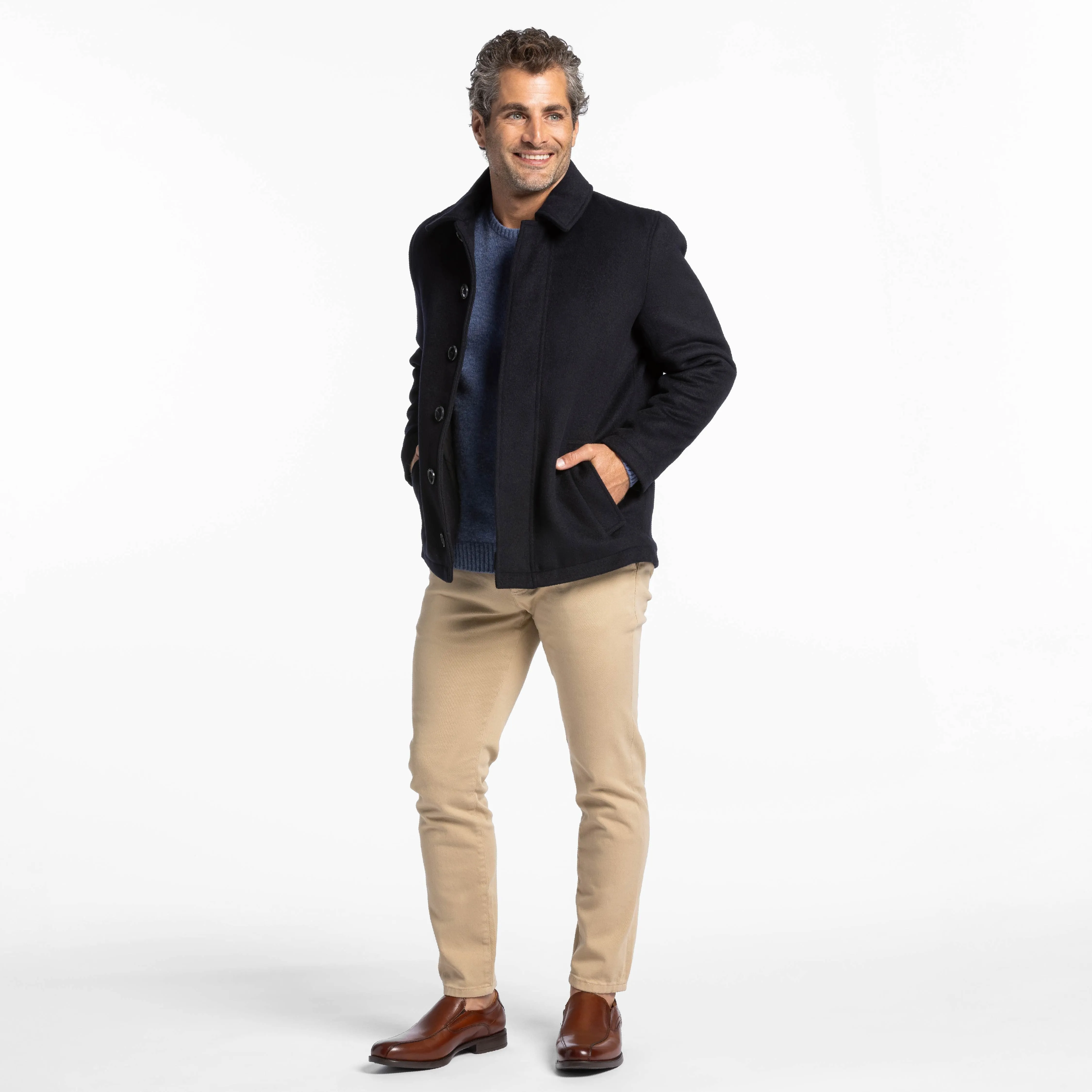 Navy Wool Peacoat sold by Ash & Erie product image thumbnail 2