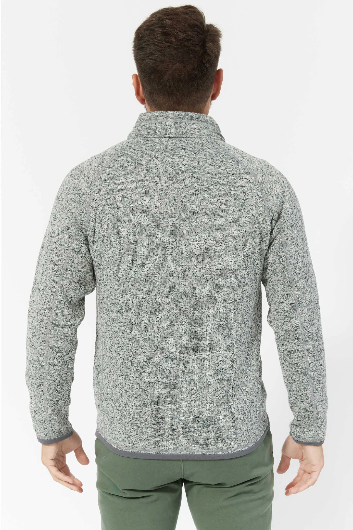 Heather Grey Quarter-Zip Fleece sold by Ash & Erie product image thumbnail 4