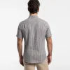 Nickel Plaid Linen Short Sleeve Shirt sold by Ash & Erie