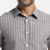 Nickel Plaid Linen Short Sleeve Shirt sold by Ash & Erie