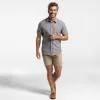 Nickel Plaid Linen Short Sleeve Shirt sold by Ash & Erie