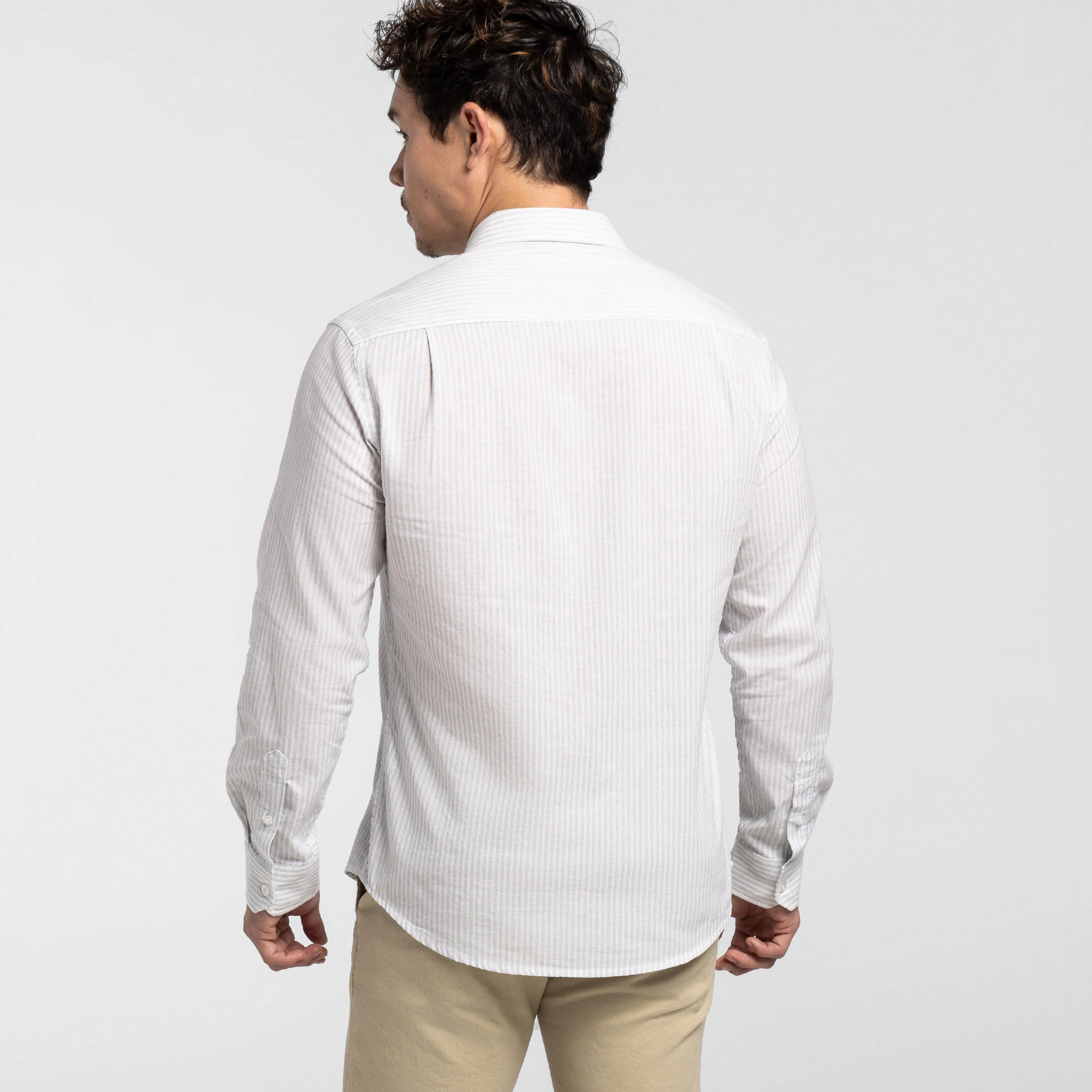 Sorrento Stripes Linen Shirt sold by Ash & Erie product image thumbnail 3