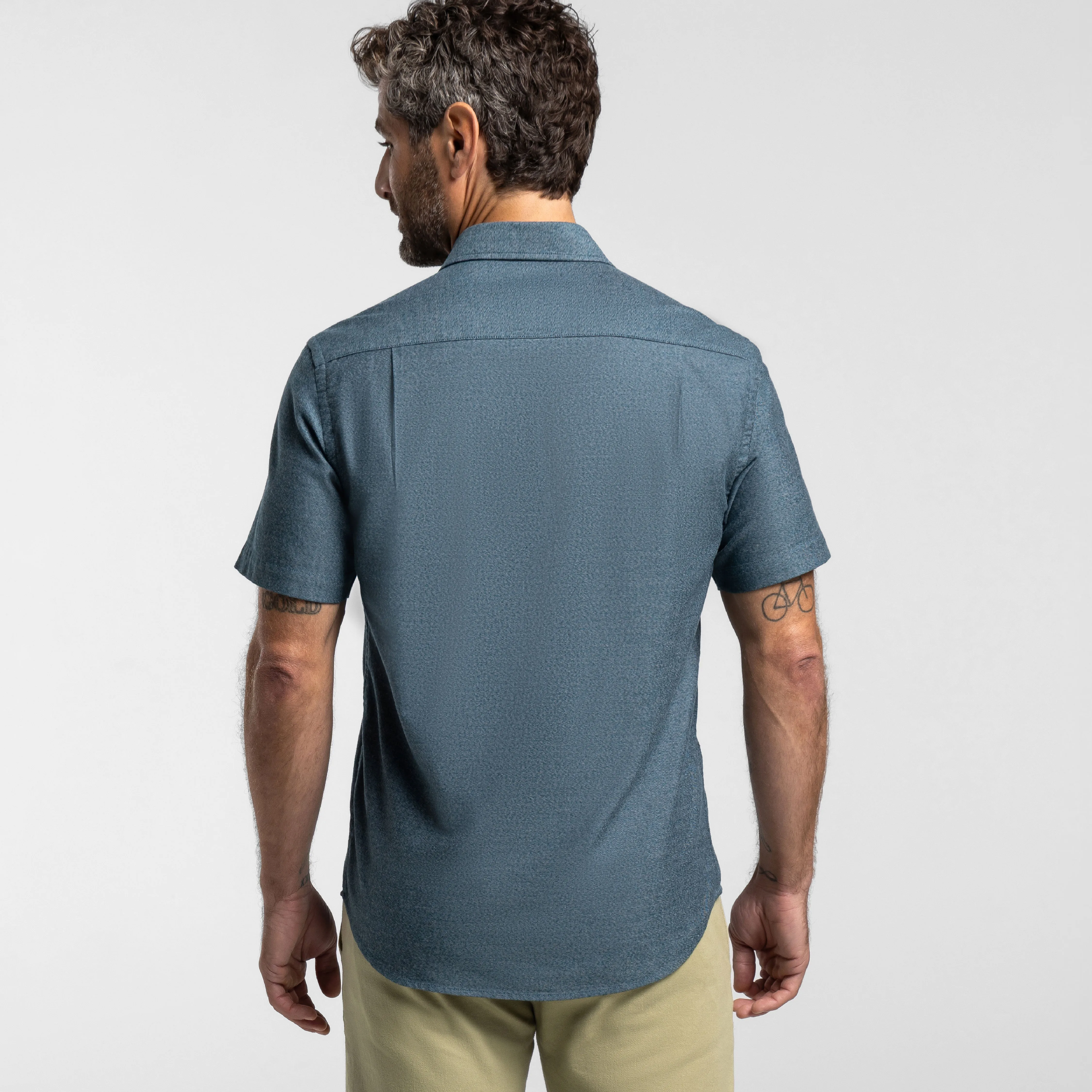 Heather Azure Short Sleeve Shirt sold by Ash & Erie product image thumbnail 3