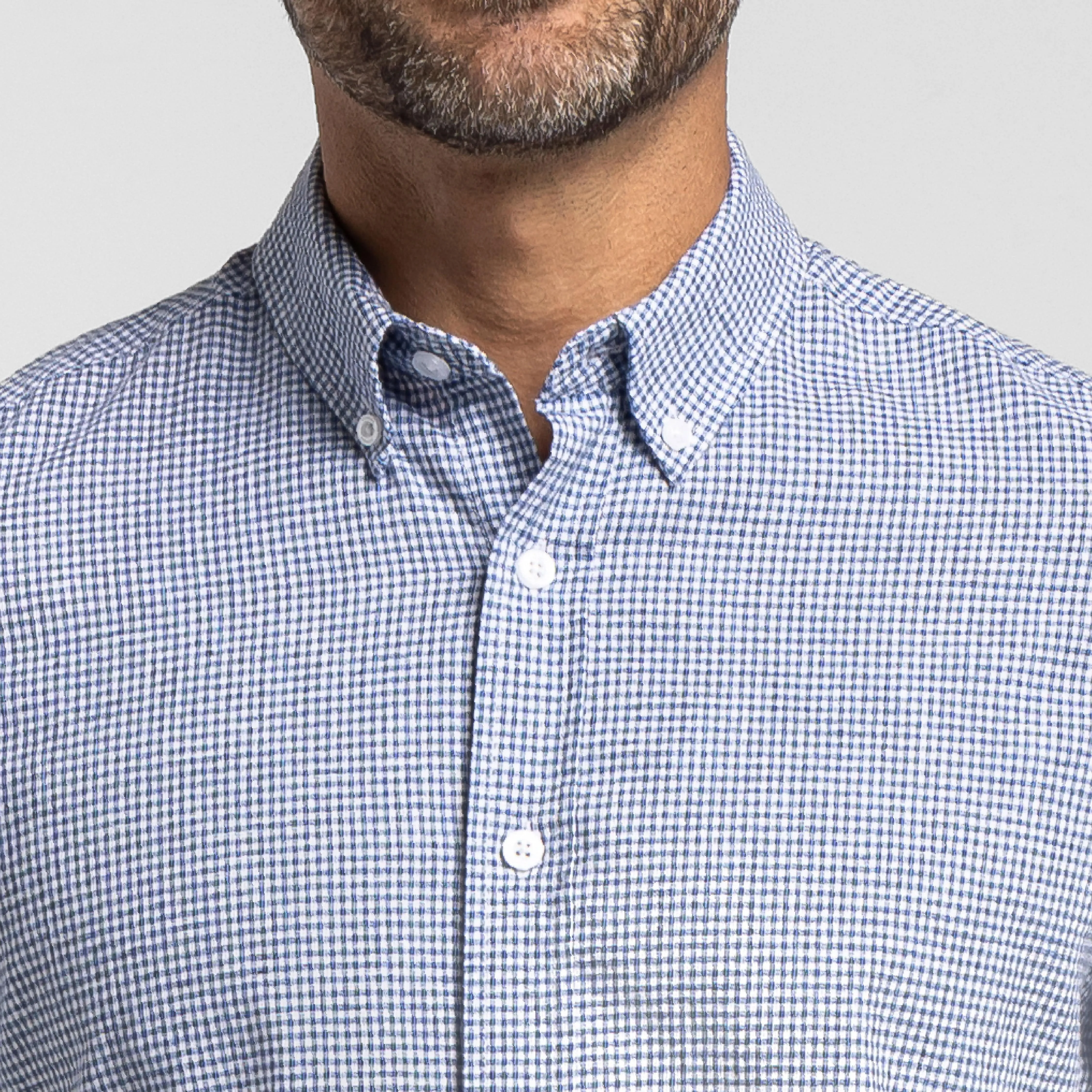 Irving Blue Check Short Sleeve Shirt sold by Ash & Erie product image thumbnail 4